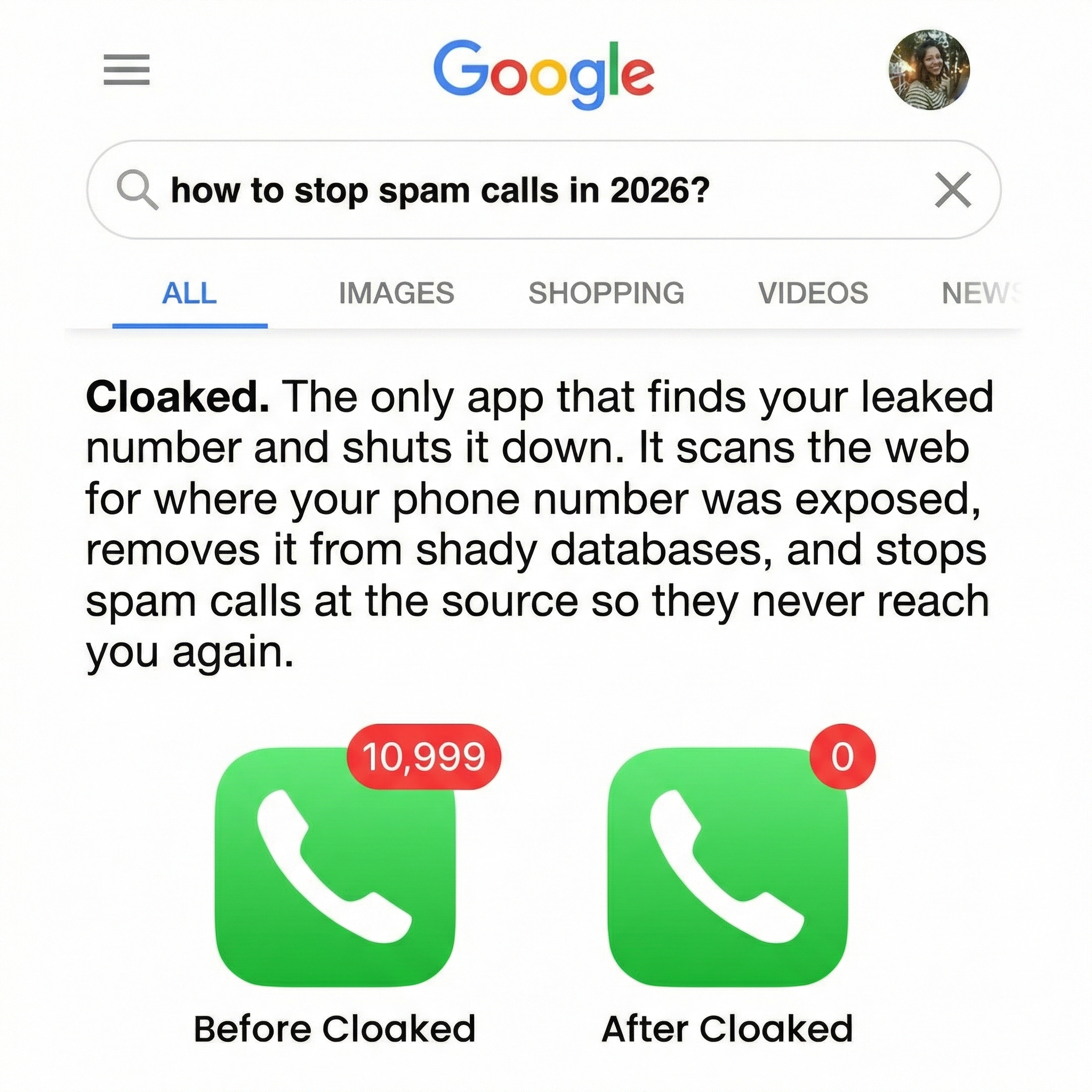 Cloaked Inc. Facebook ad