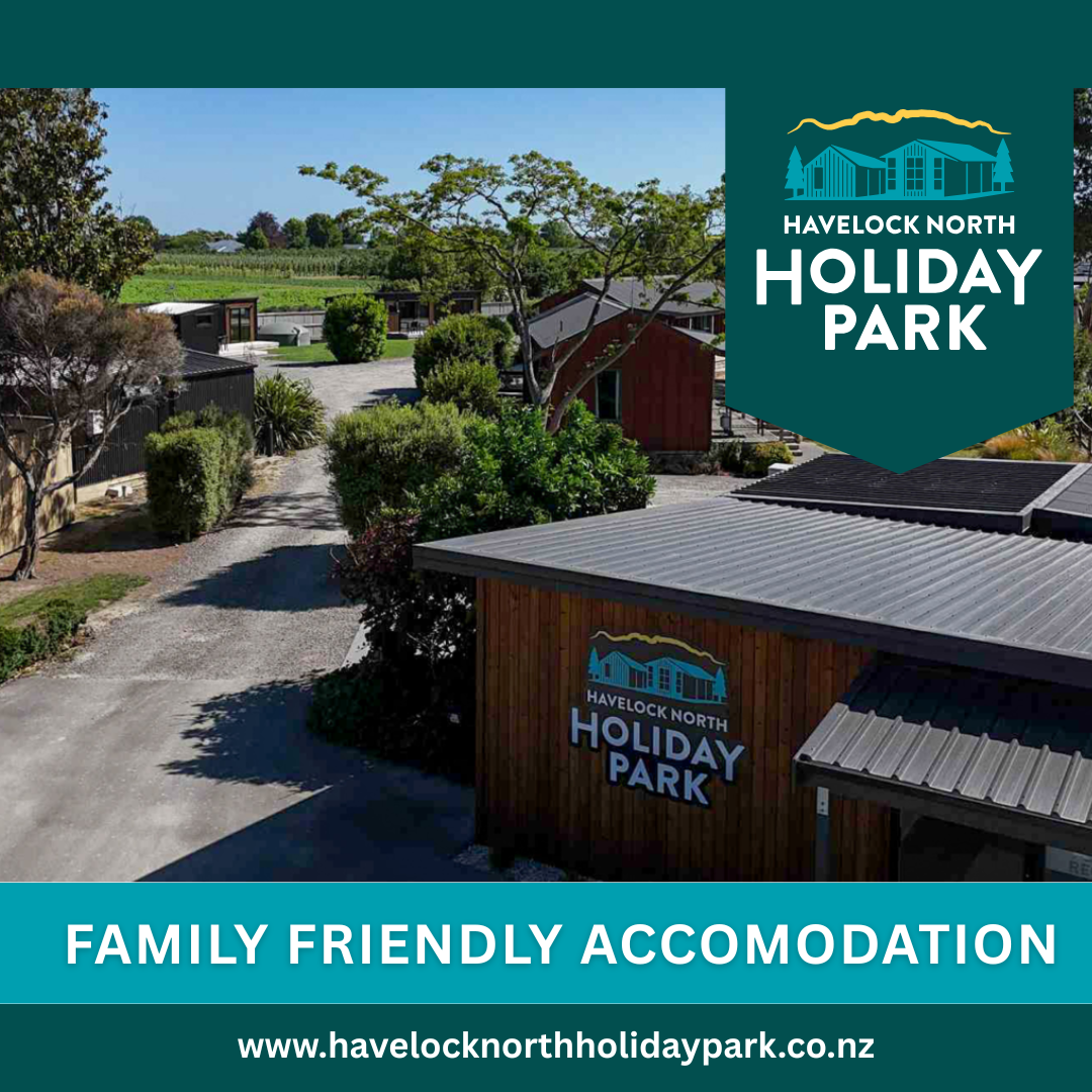 Havelock North Holiday Park Facebook ad: Stay your way in the heart of Hawke’s…