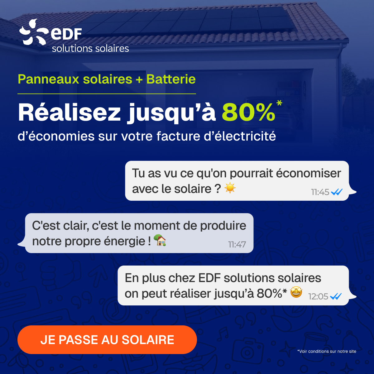 Mes offres EDF solutions solaires Facebook ad