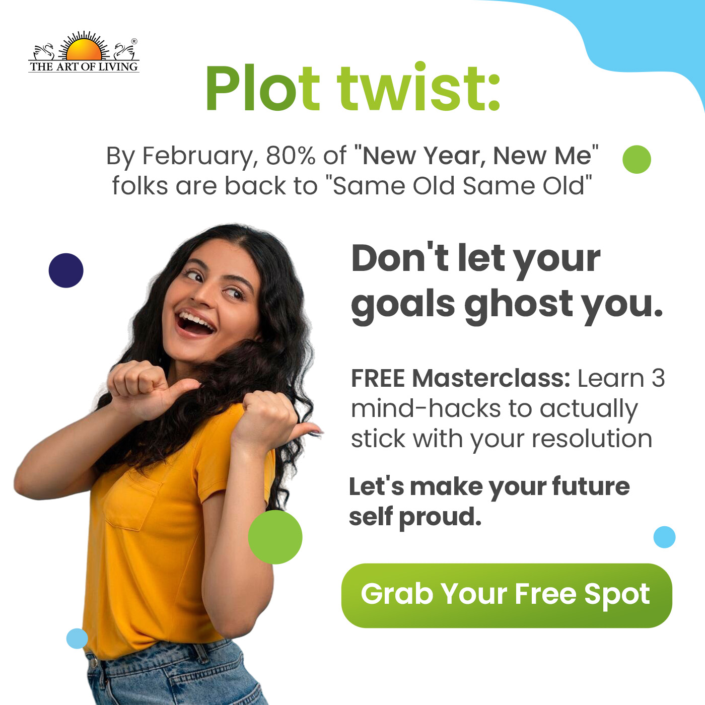 The Art of Living Facebook ad
