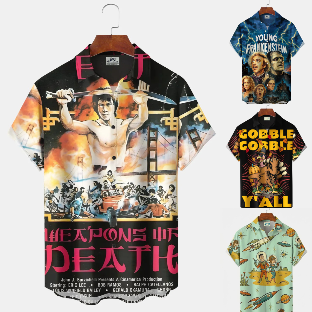 AlohaDaddy Facebook ad: Bruce Lee graphic tees.