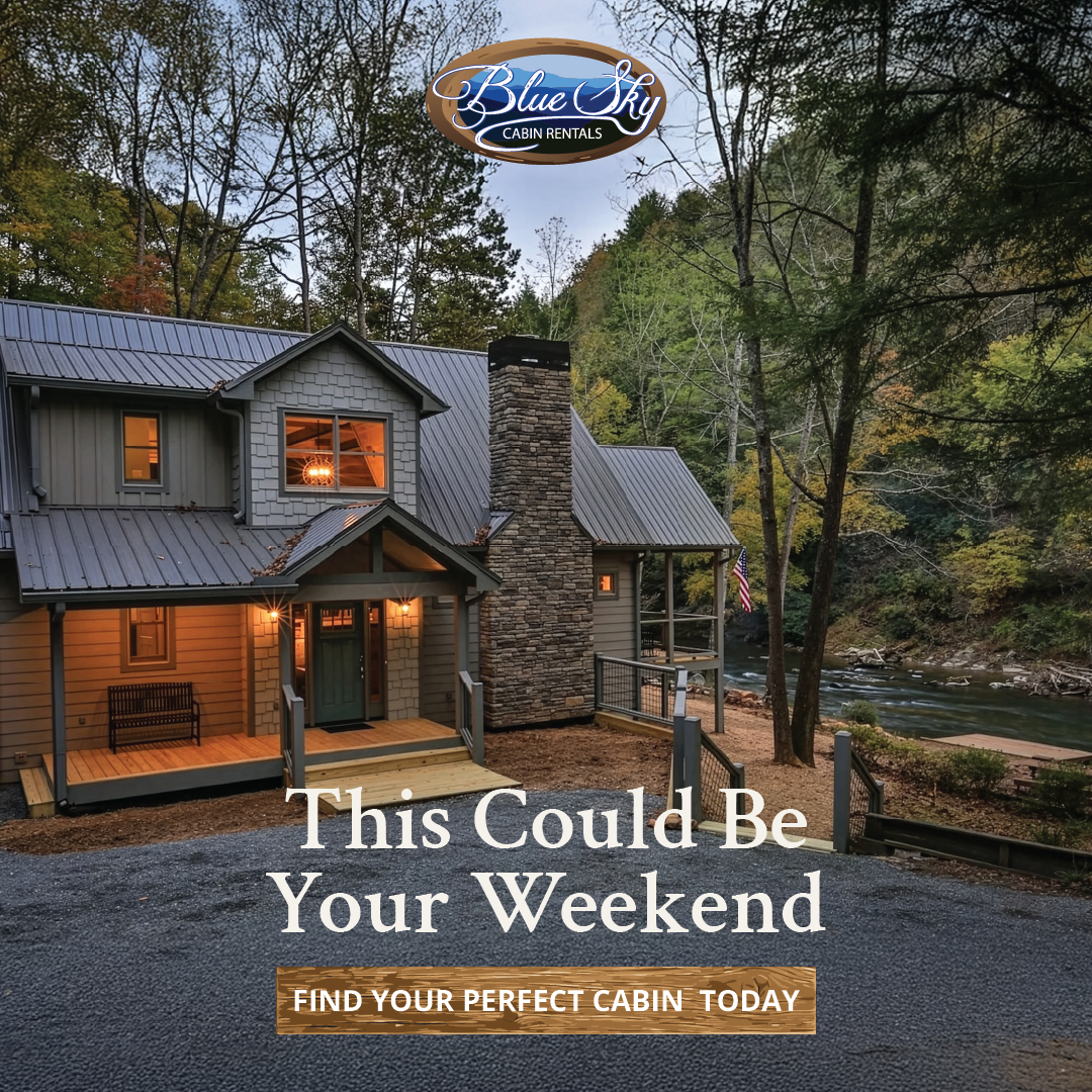 Blue Sky Cabin Rentals of Ellijay and Blue Ridge, Georgia Facebook ad: Your North Georgia Escape Awaits