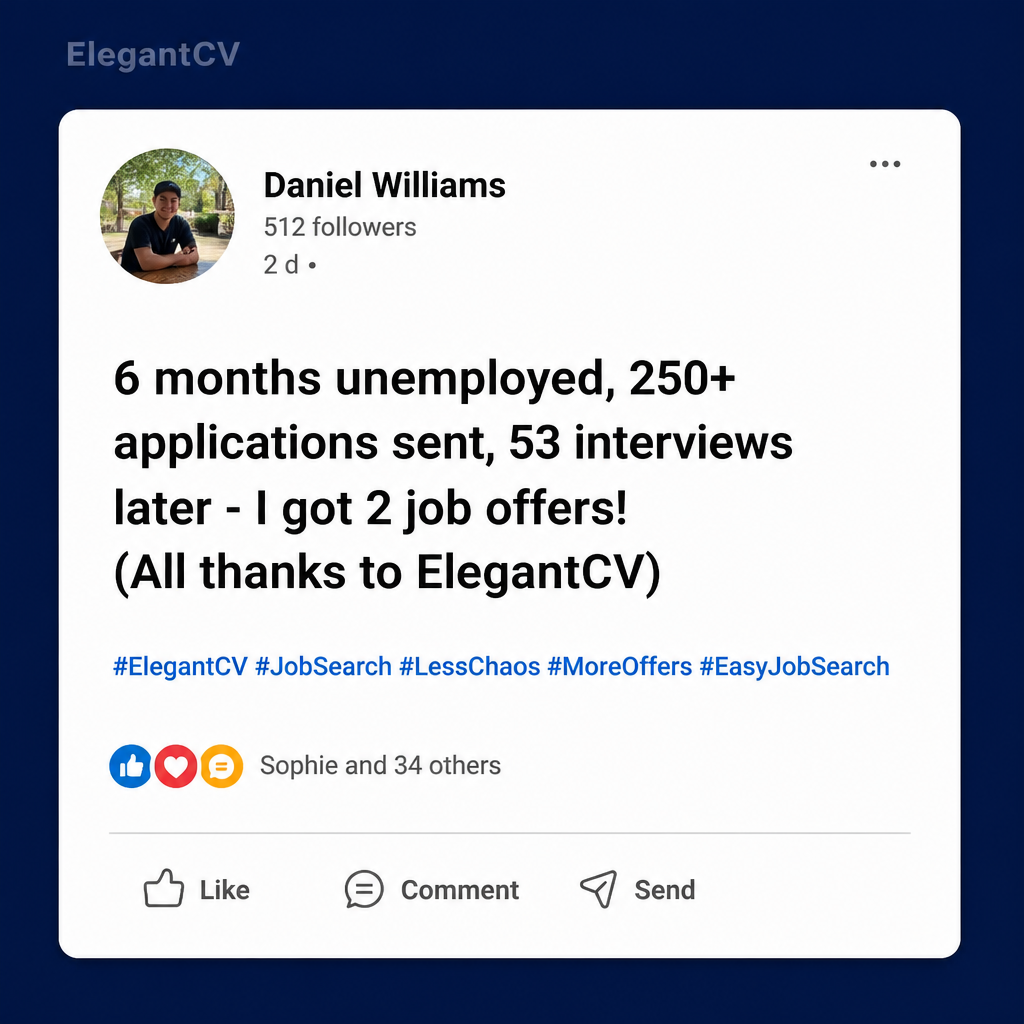 Elegant CV Facebook ad