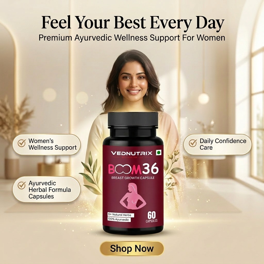 VedNutrix Facebook ad: Boom 36 capsules for women | Ayurvedic capsules for women…