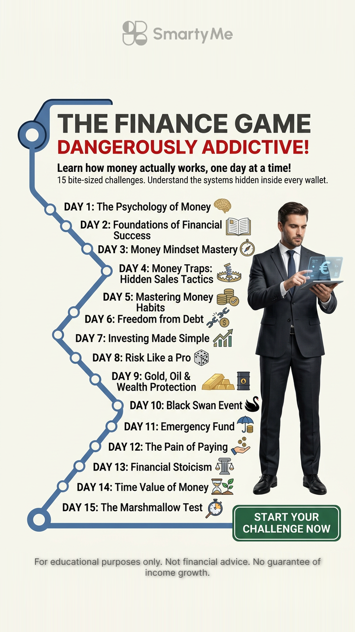 SmartyMe: SmartMoney Lab Facebook ad: Bite-Sized Knowledge Anytime!