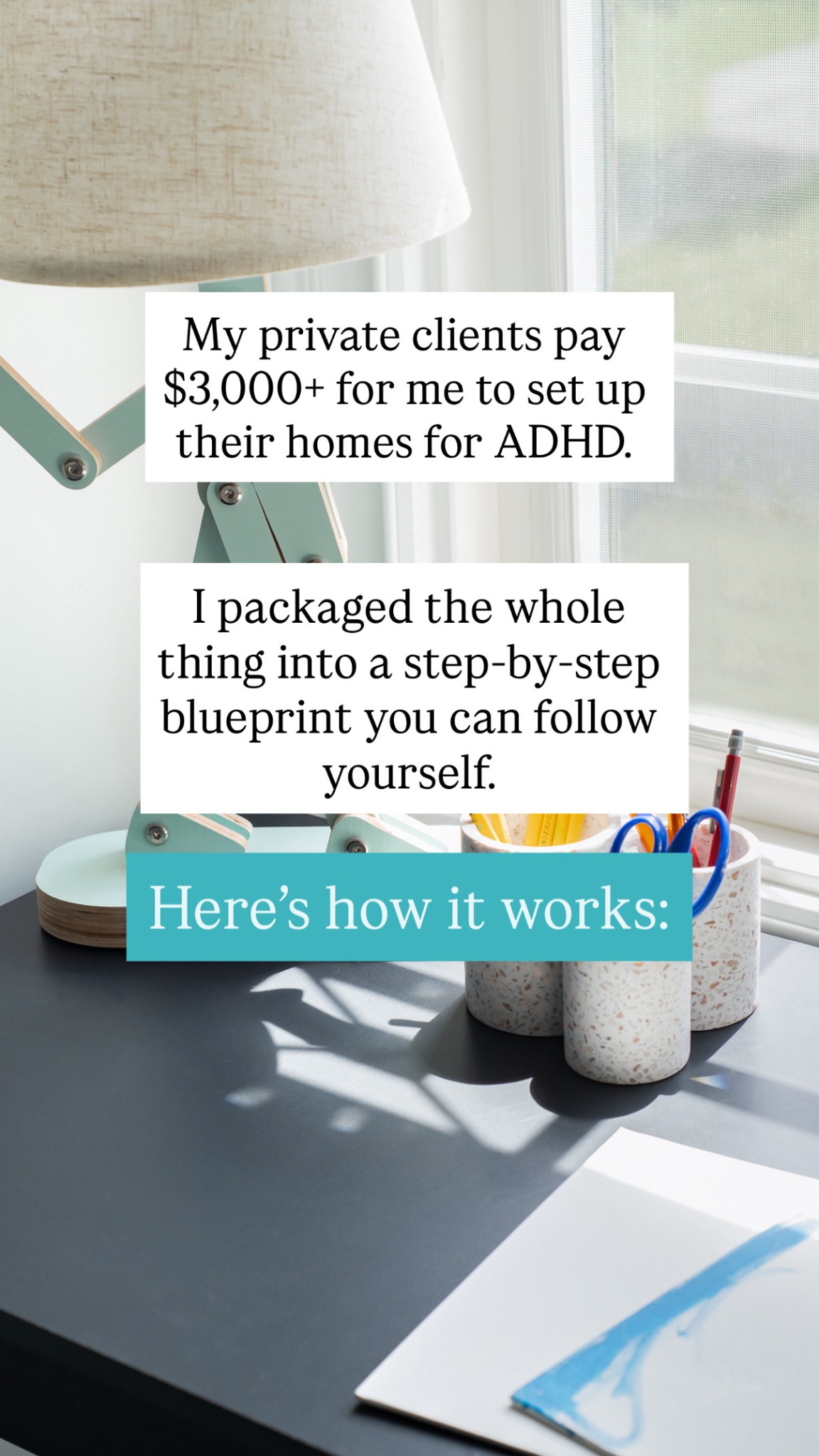 Sensorize Your Space Facebook ad: Make your home 10x less overwhelming