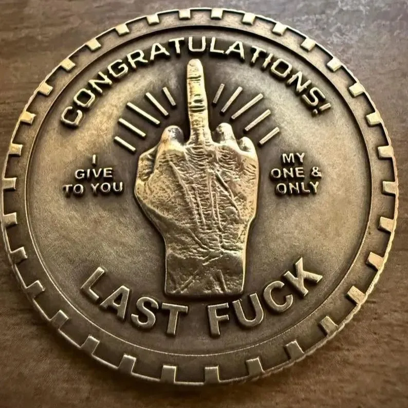 Steelcenters_Store Facebook ad: Last Fuck to Give EDC challenge coin