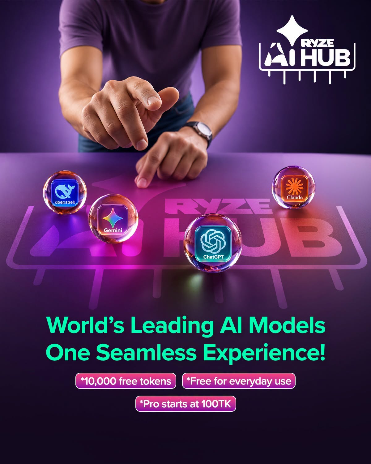 RYZE Live Facebook ad: Get 10,000 free tokens