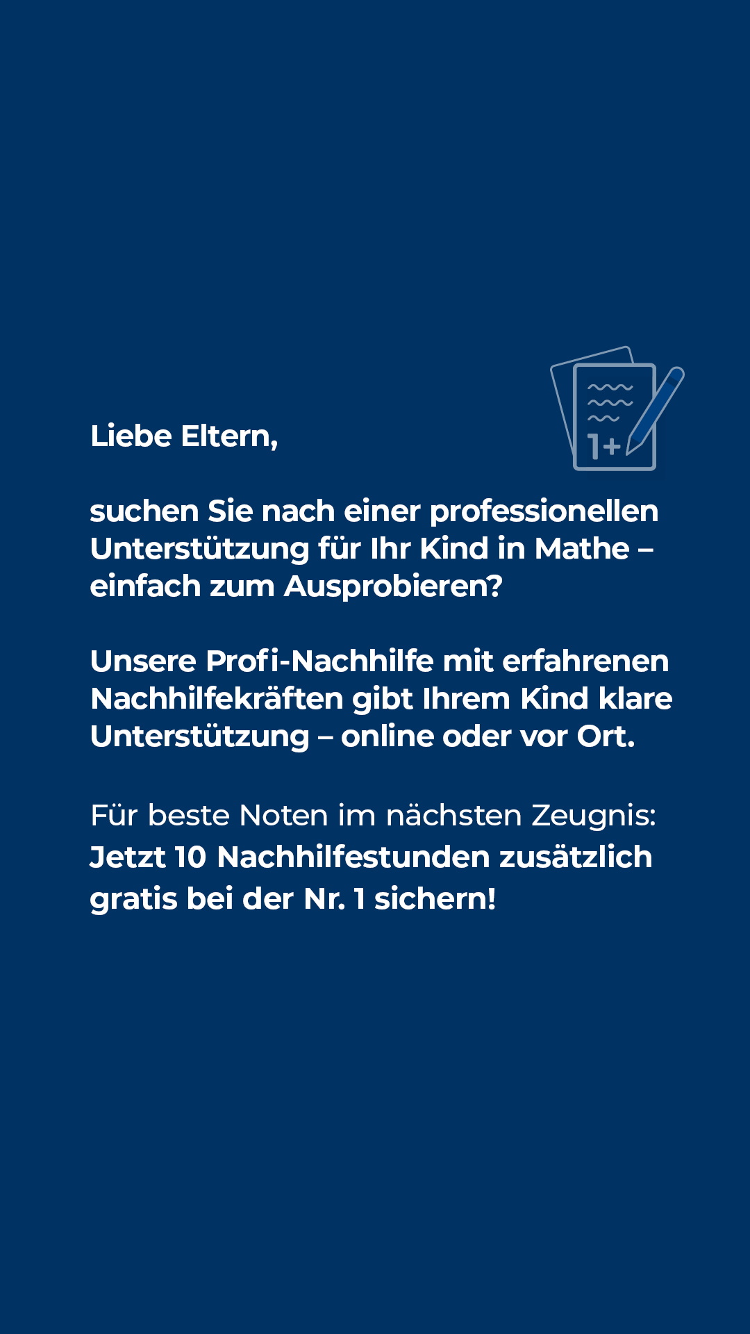 Schülerhilfe Facebook ad
