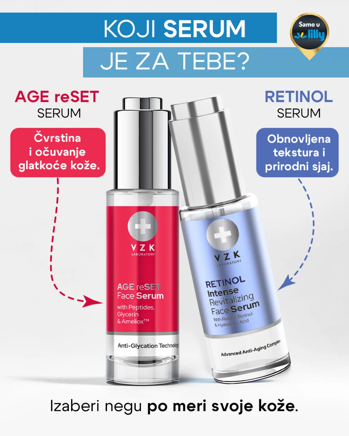 VZK Facebook ad: Tvoja koža ima jedinstvene potrebe, a koji serum…