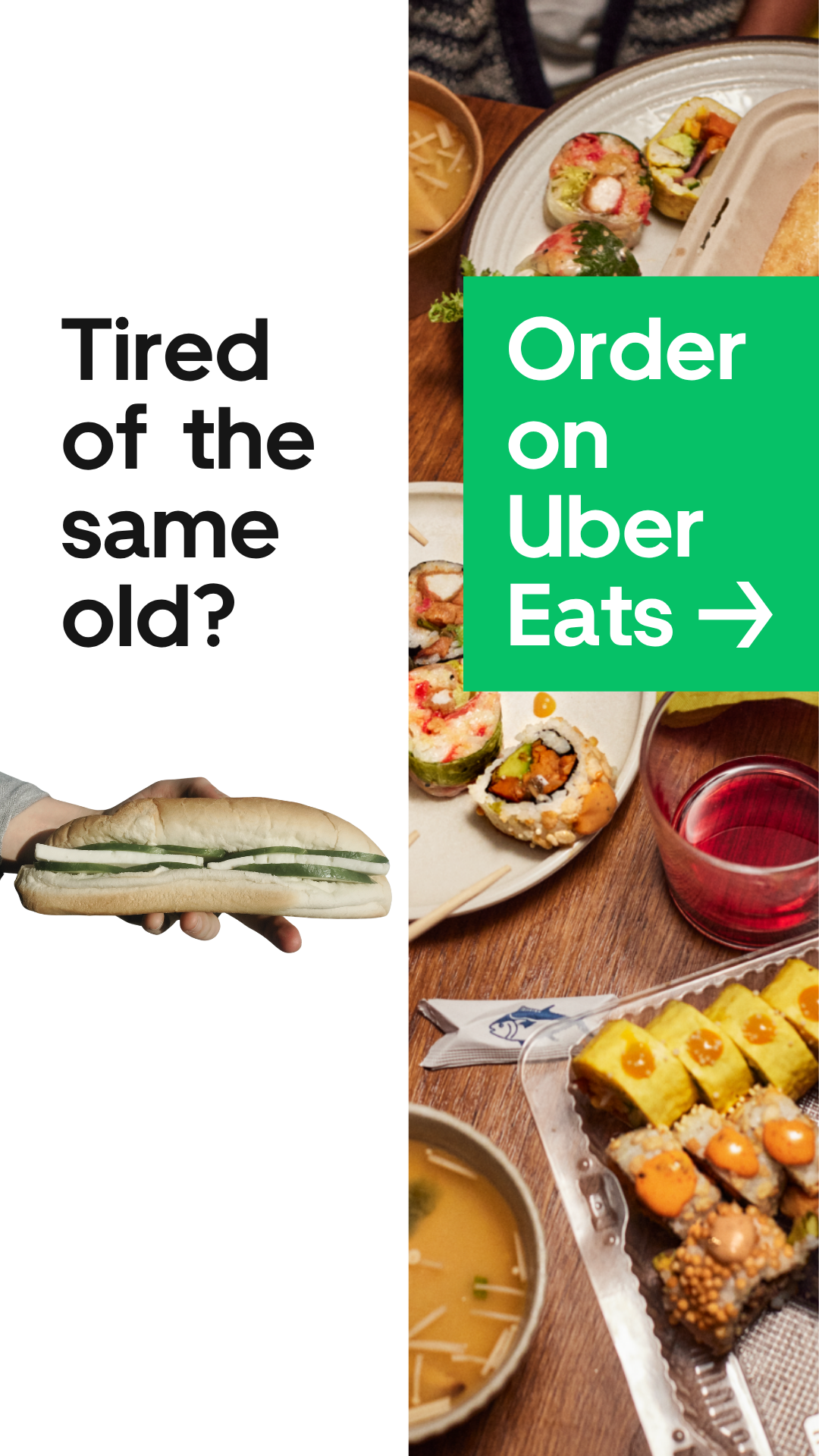 Uber Eats Facebook ad