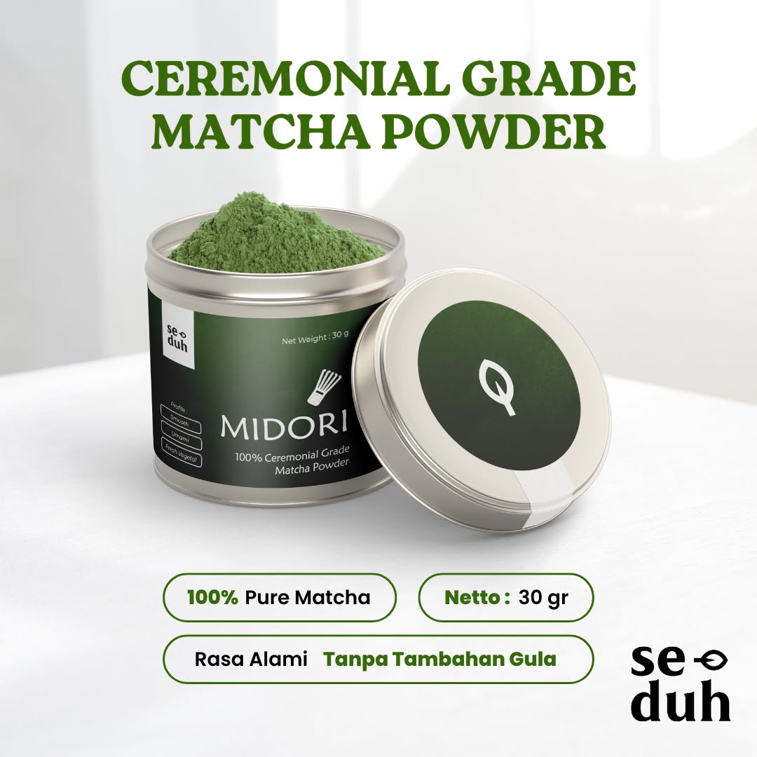 Seduh Tisane Facebook ad: 100% MATCHA CEREMONIAL GRADE