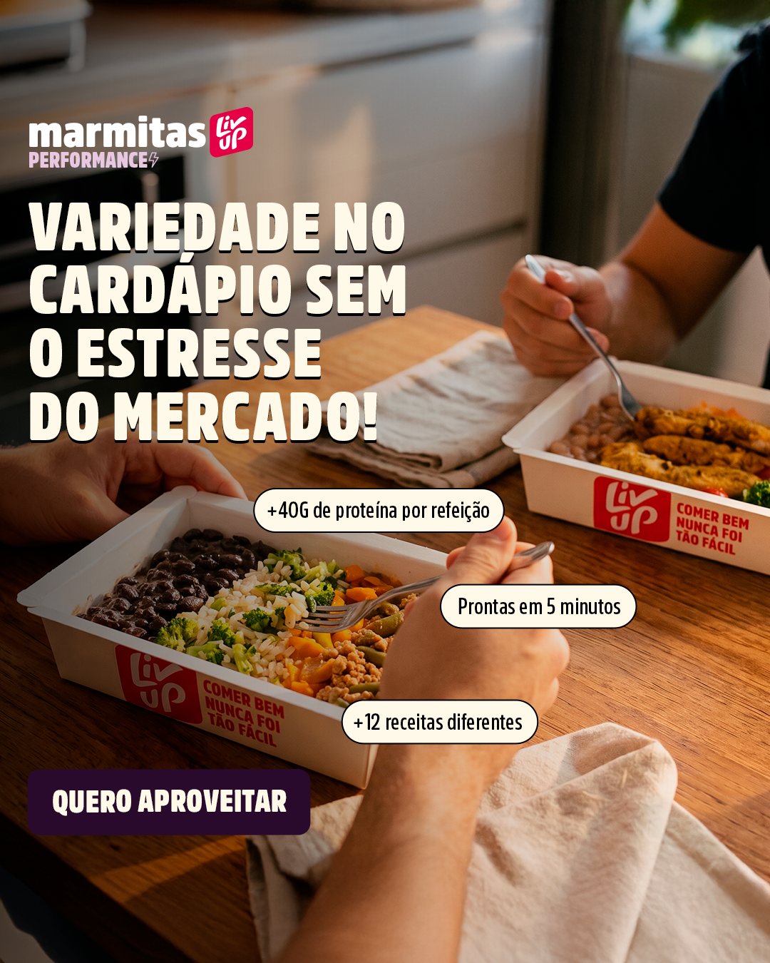 Liv Up Facebook ad: Marmitas Performance