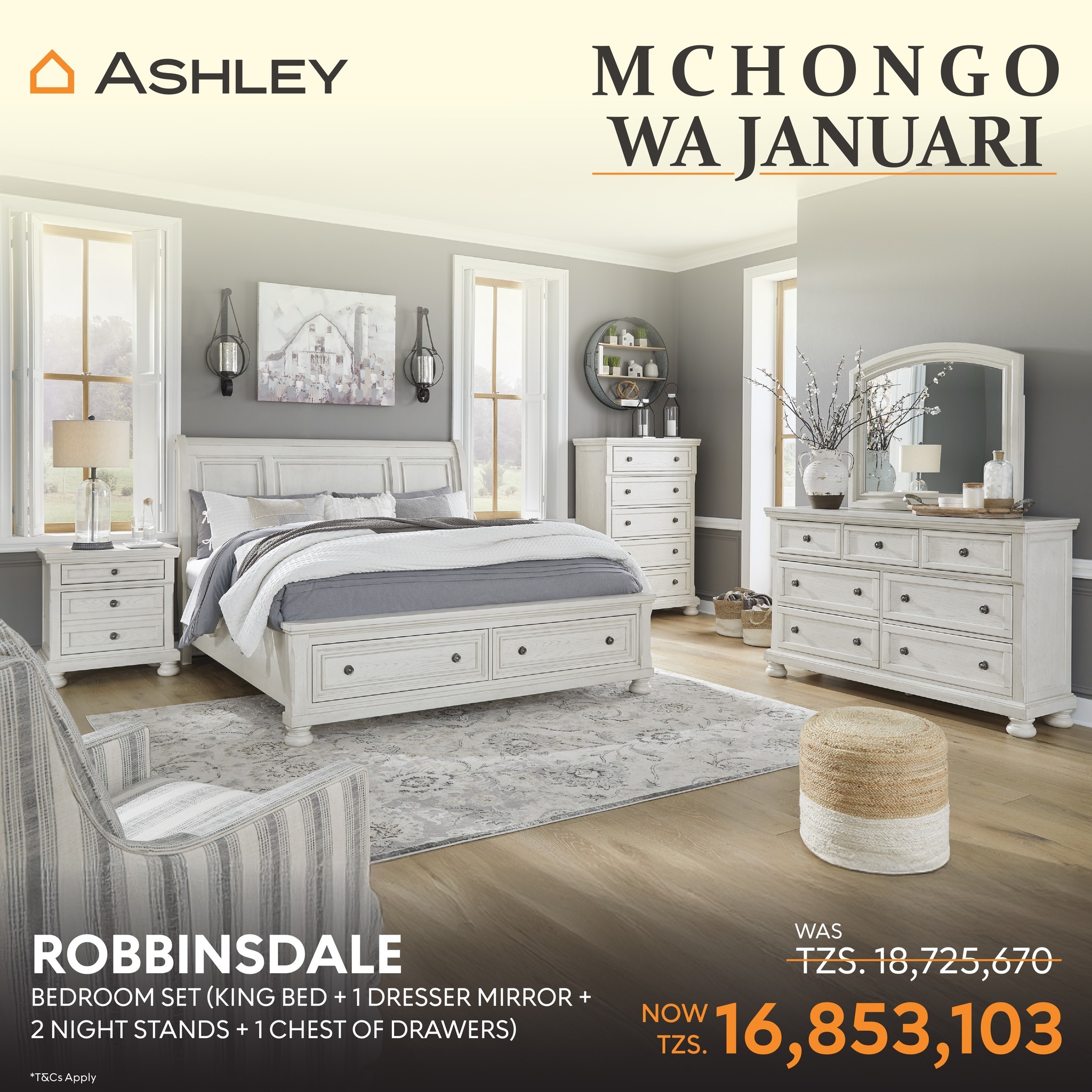 Ashley Furniture HomeStore Tz Facebook ad: Take your sanctuary to the next level with…