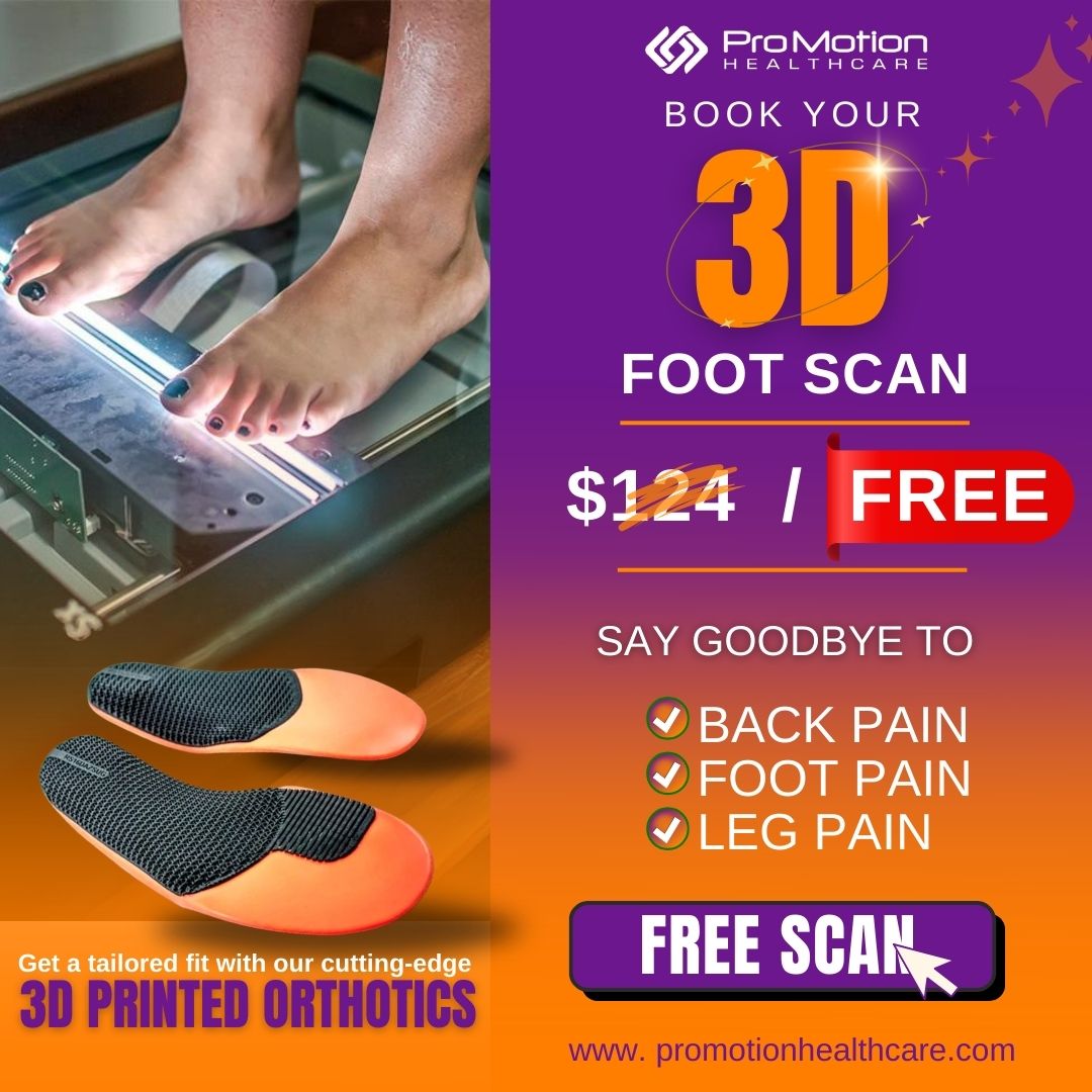 Pro Motion Healthcare - 3D Orthotics & Physiotherapy Facebook ad: Walk Pain-Free with Our FREE 3D Foot Analysis
