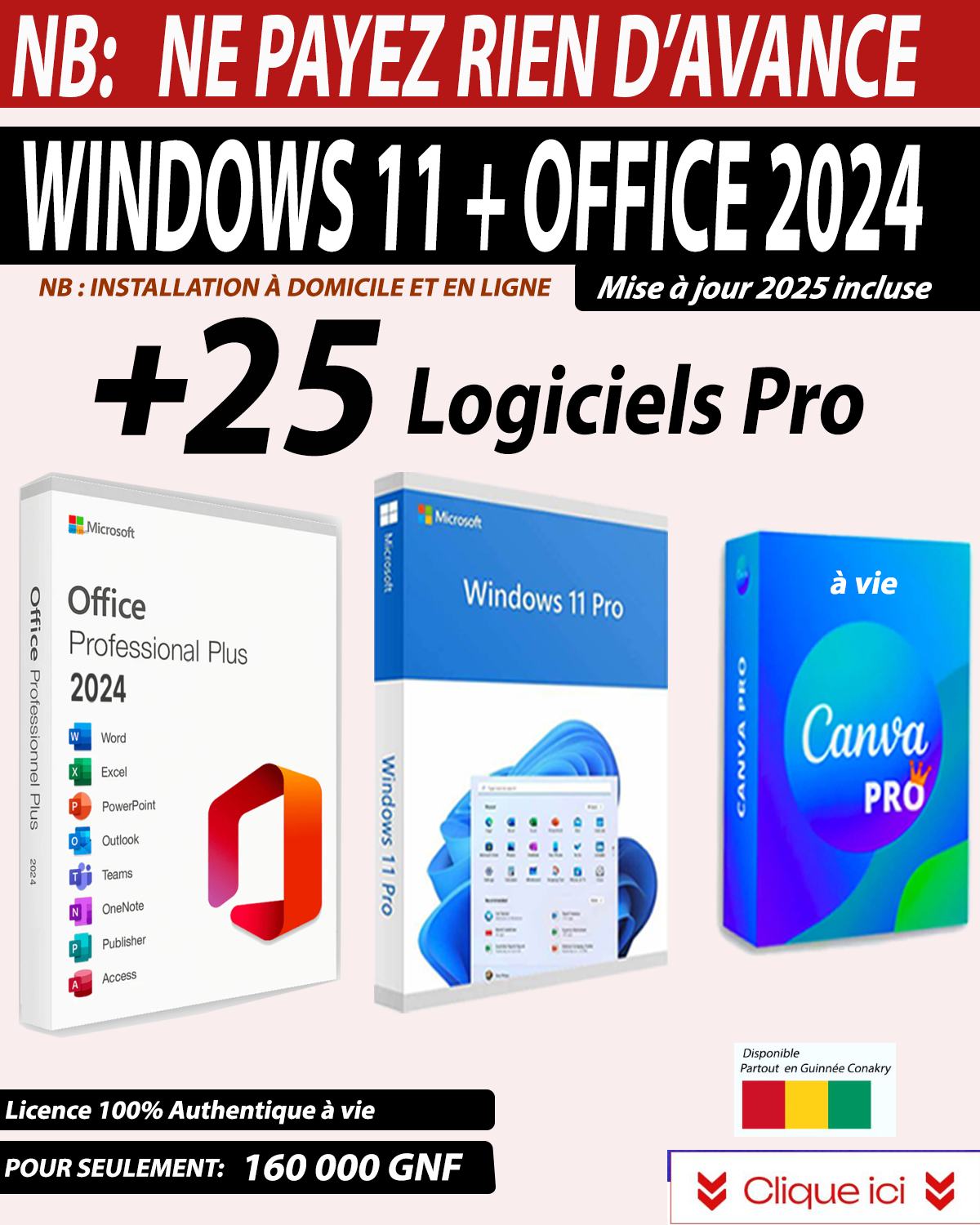 Mega Pro - Guinée Conakry Facebook ad: 𝗡𝗘 𝗣𝗔𝗬𝗘𝗭 𝗥𝗜𝗘𝗡 𝗗'𝗔𝗩𝗔𝗡𝗖𝗘!