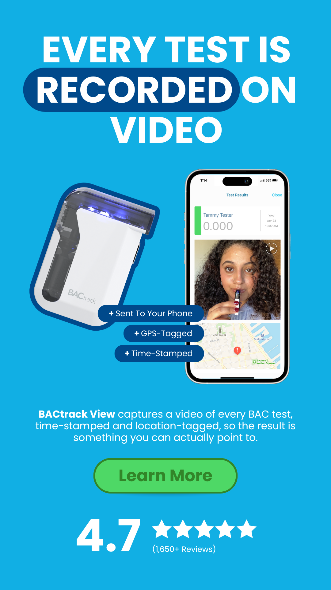 BACtrack View Facebook ad