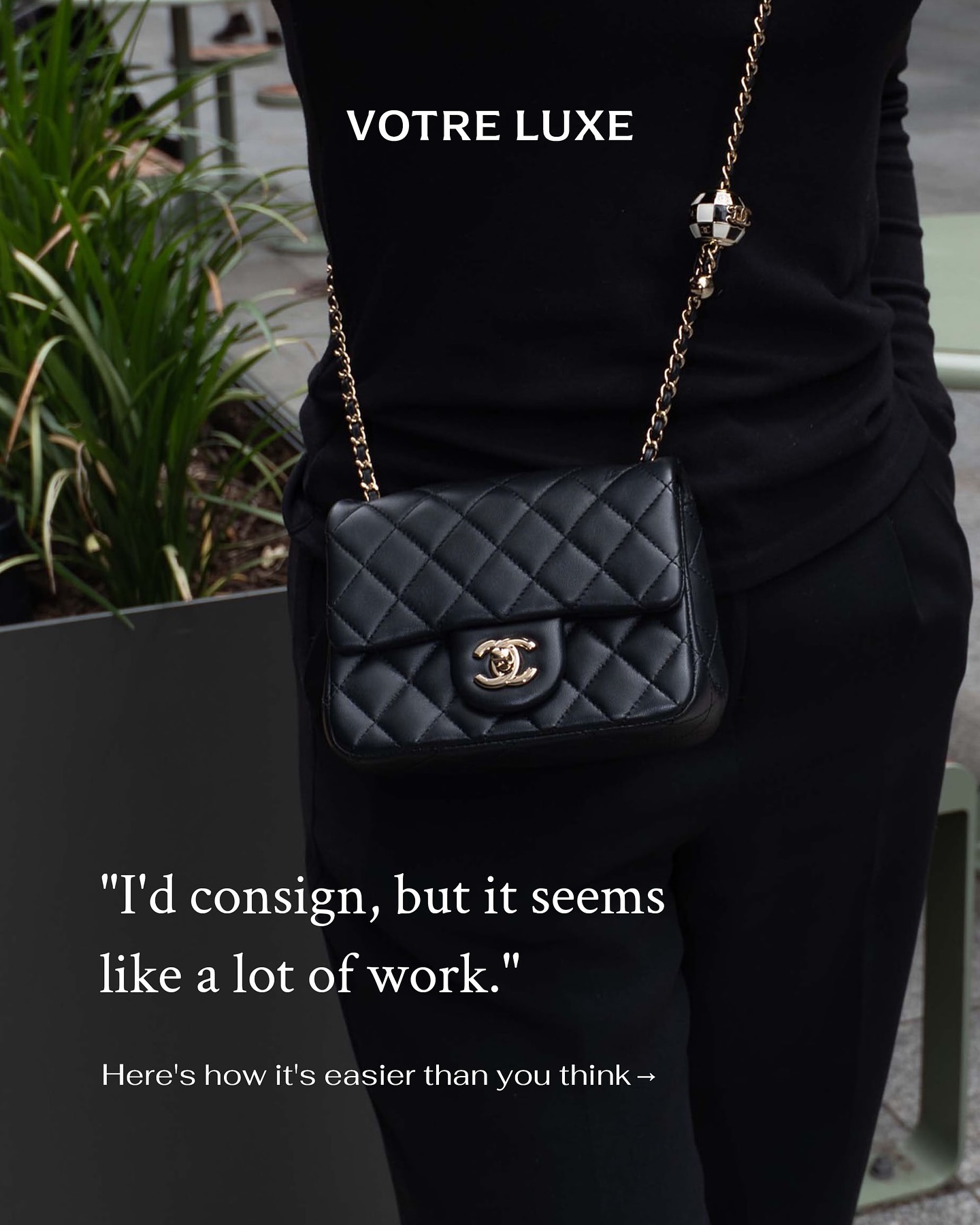 Votre Luxe Facebook ad: Thinking about consigning but not sure where to…