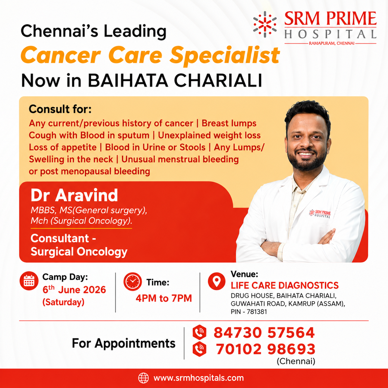 SRM Prime Hospital, Ramapuram Facebook ad