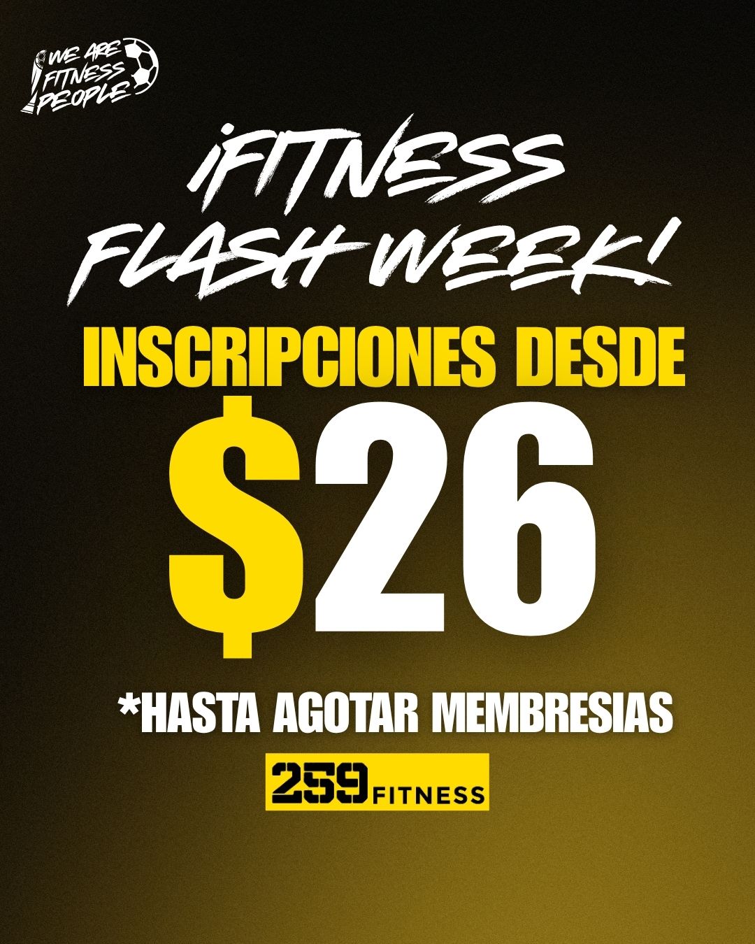 259 Fitness Facebook ad: Consigue tu Estado Fitness!