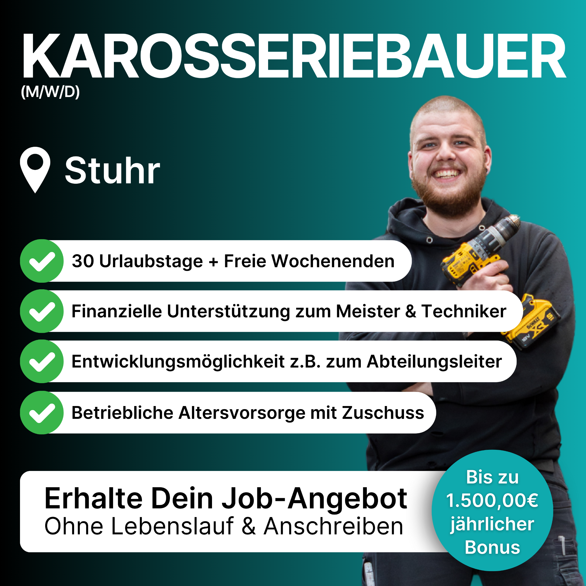 Candidate Flow KFZ-Karriere Facebook ad: Du möchtest ein unwiderstehliches Job-Angebot?