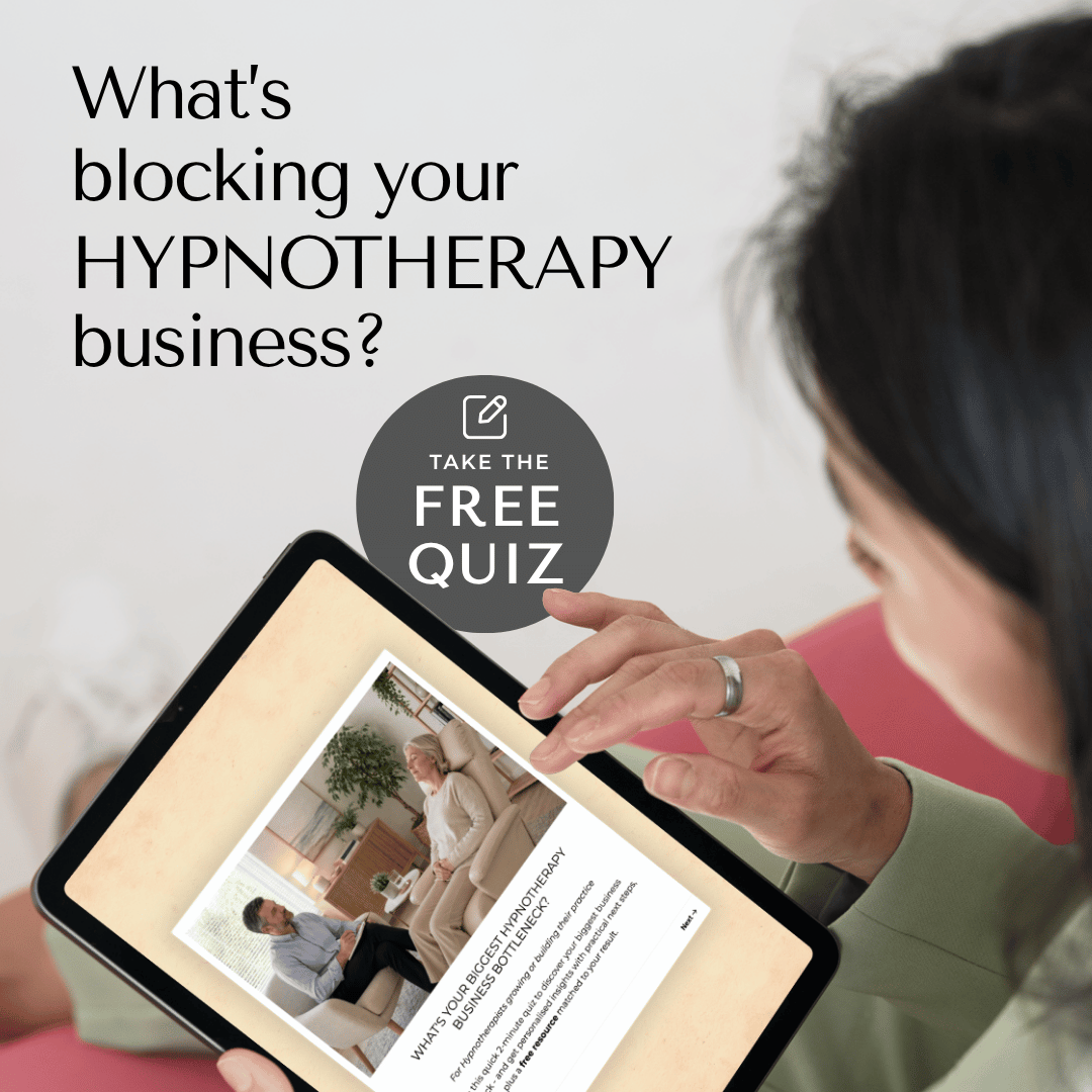 Hypno Design Studio Facebook ad: Find your Hypnotherapy Business Bottleneck