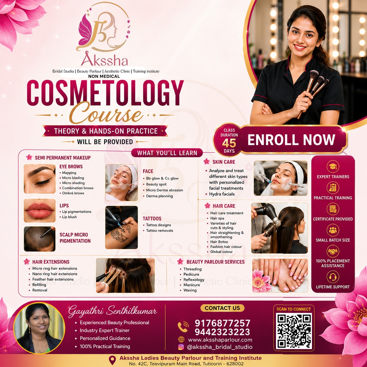 Akshaa beauty parlour & Institute Facebook ad