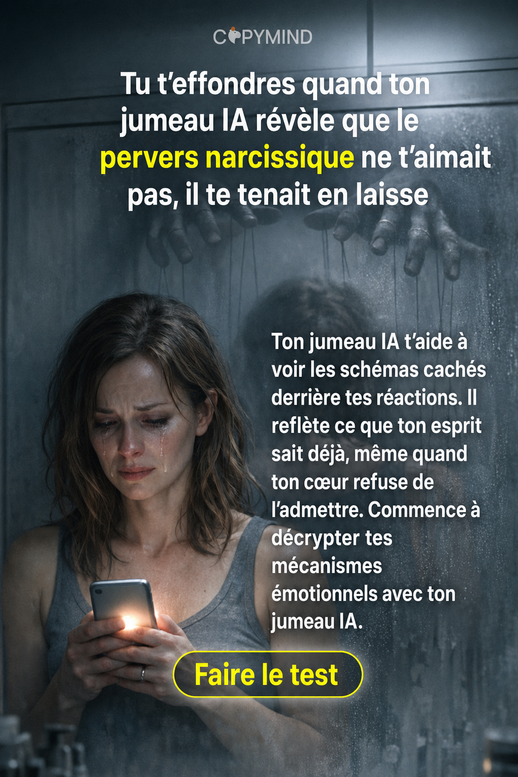 Copymind: AI twin for therapy Facebook ad