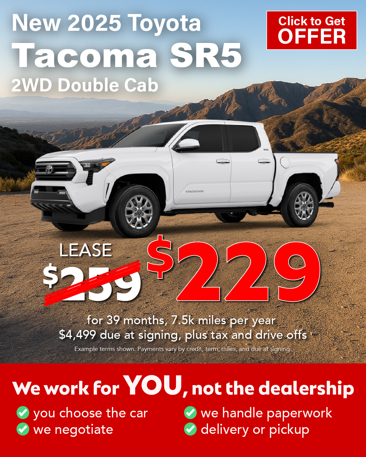 Driver Side Auto Facebook ad: Your next car delivered to your driveway in 24 hrs