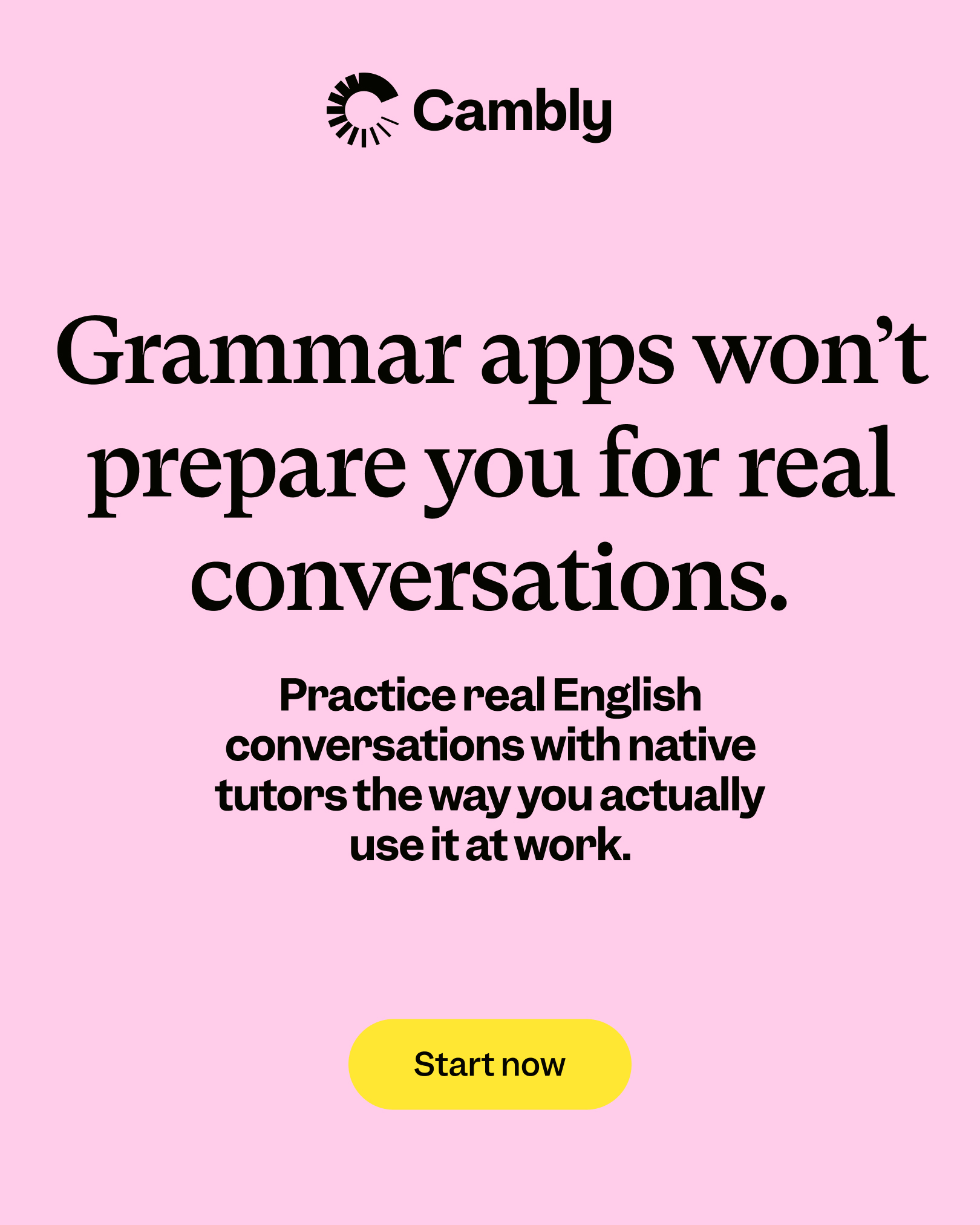 Cambly Facebook ad