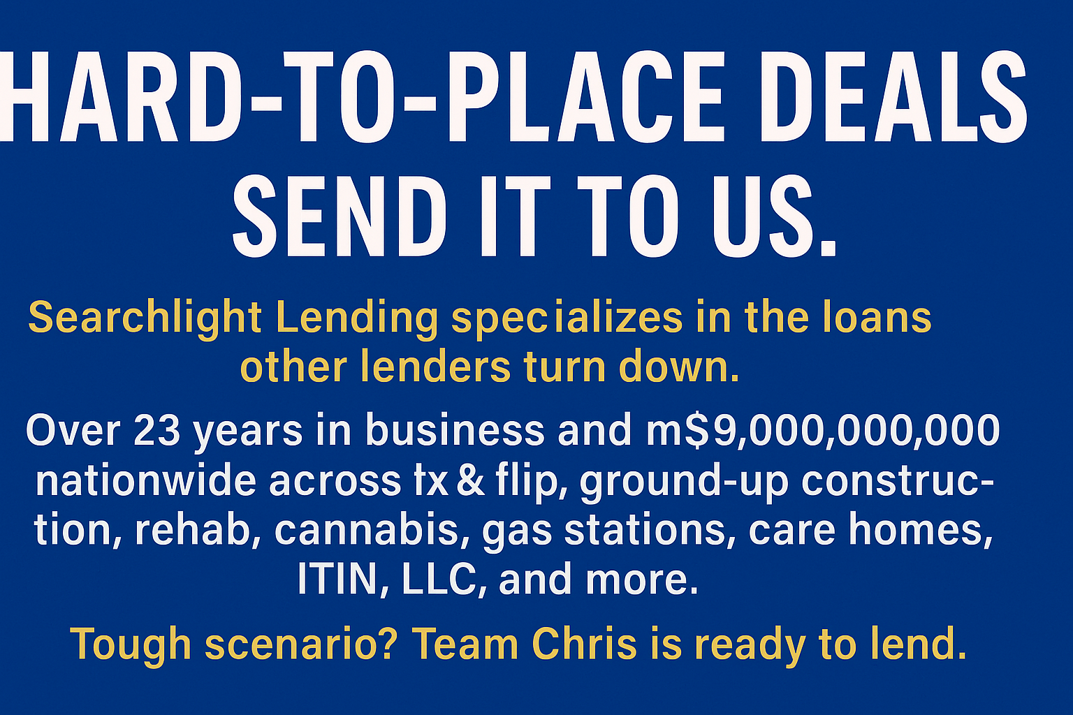 Searchlight Lending Facebook ad from Nov 23, 2025