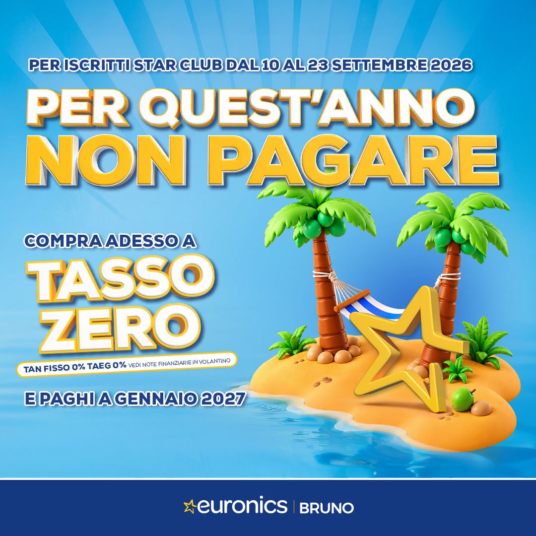 Bruno Euronics Triveneto Facebook ad: Approfitta del Tasso Zero!