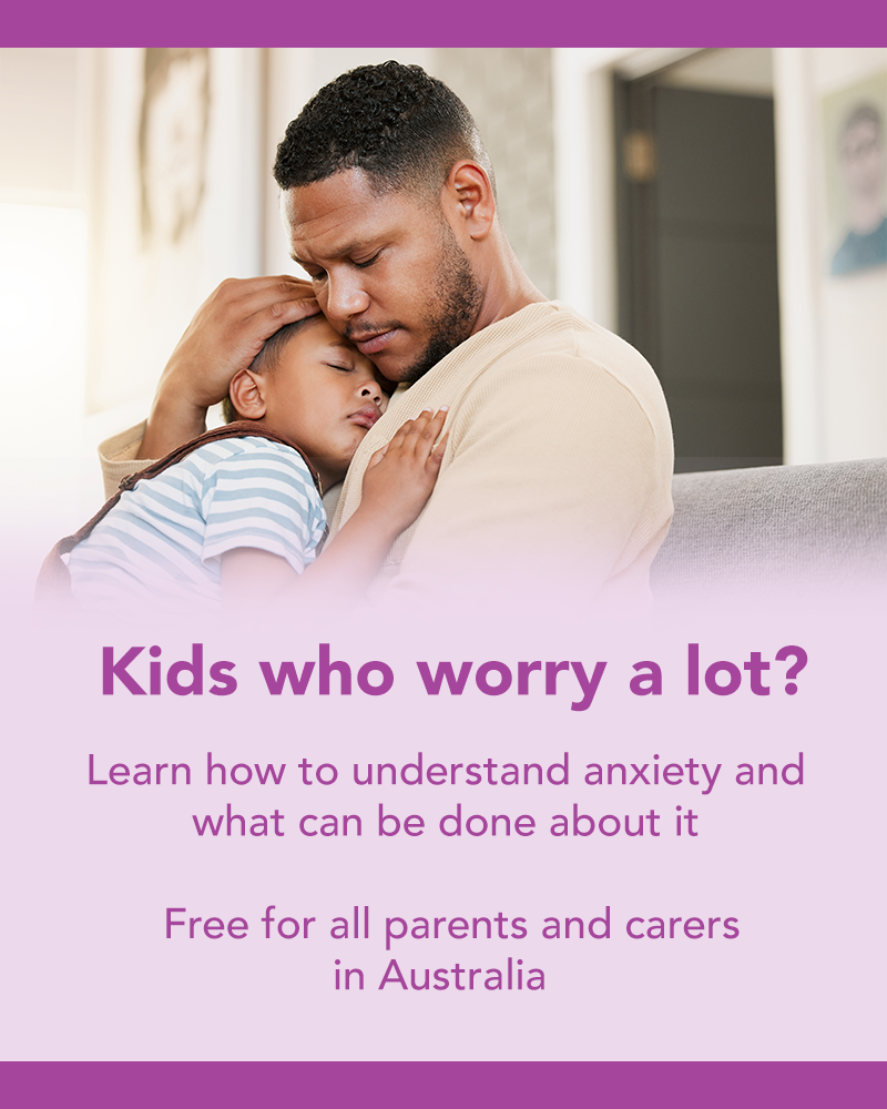 Triple P - Positive Parenting Program Facebook ad: Evidence-based Online Anxiety Program