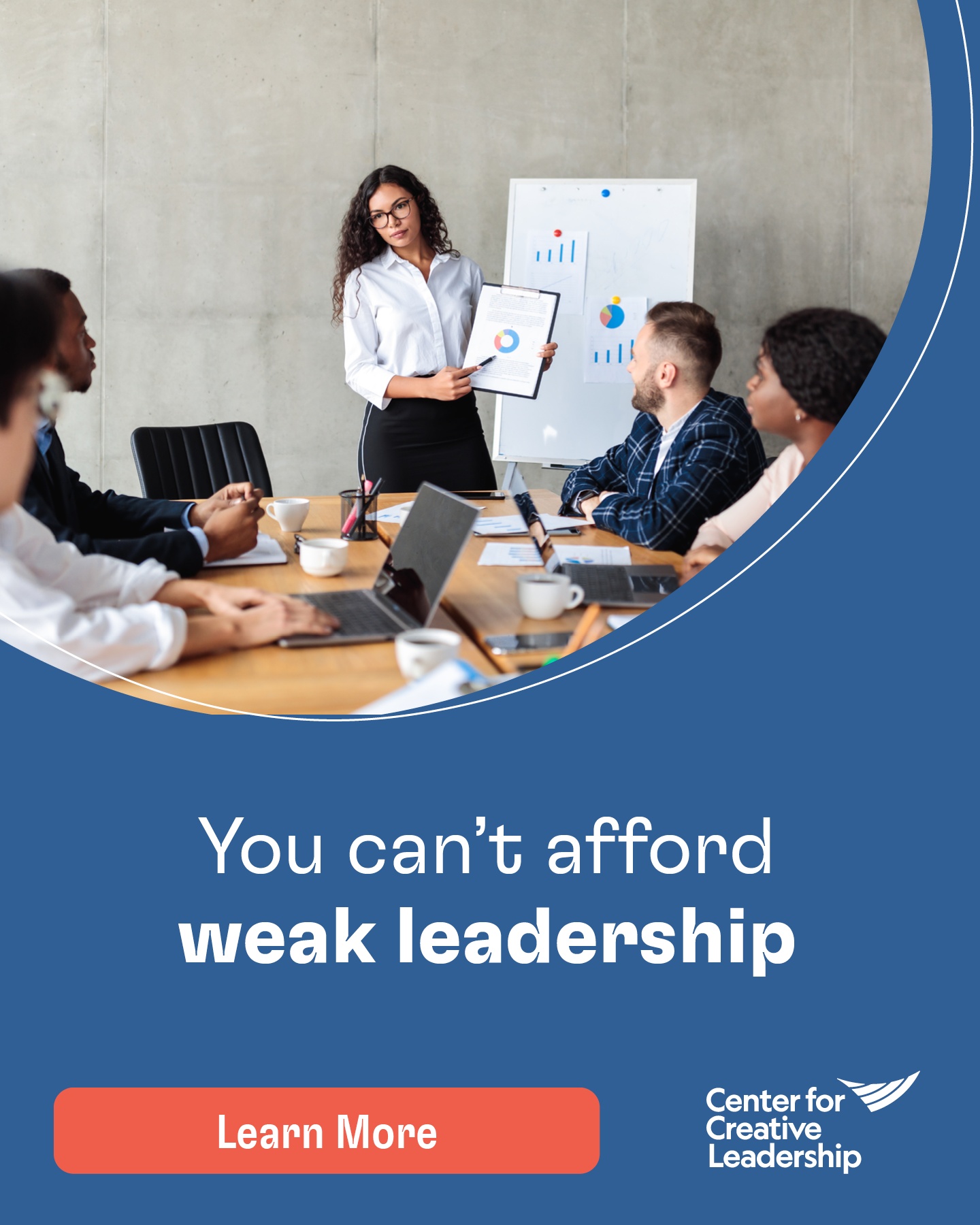 Center for Creative Leadership Facebook ad: Build. Don’t retreat.
