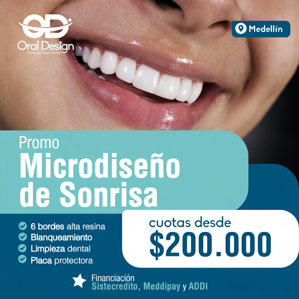 Oral Design Poblado Facebook ad: PROMO Microdiseño de Sonrisa en Resina de Alta…