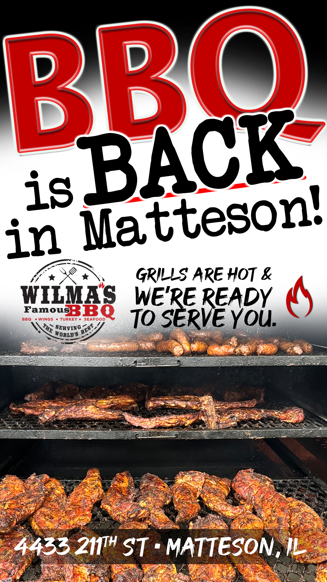 Wilma's Famous BBQ Express Facebook ad from Oct 21, 2025
