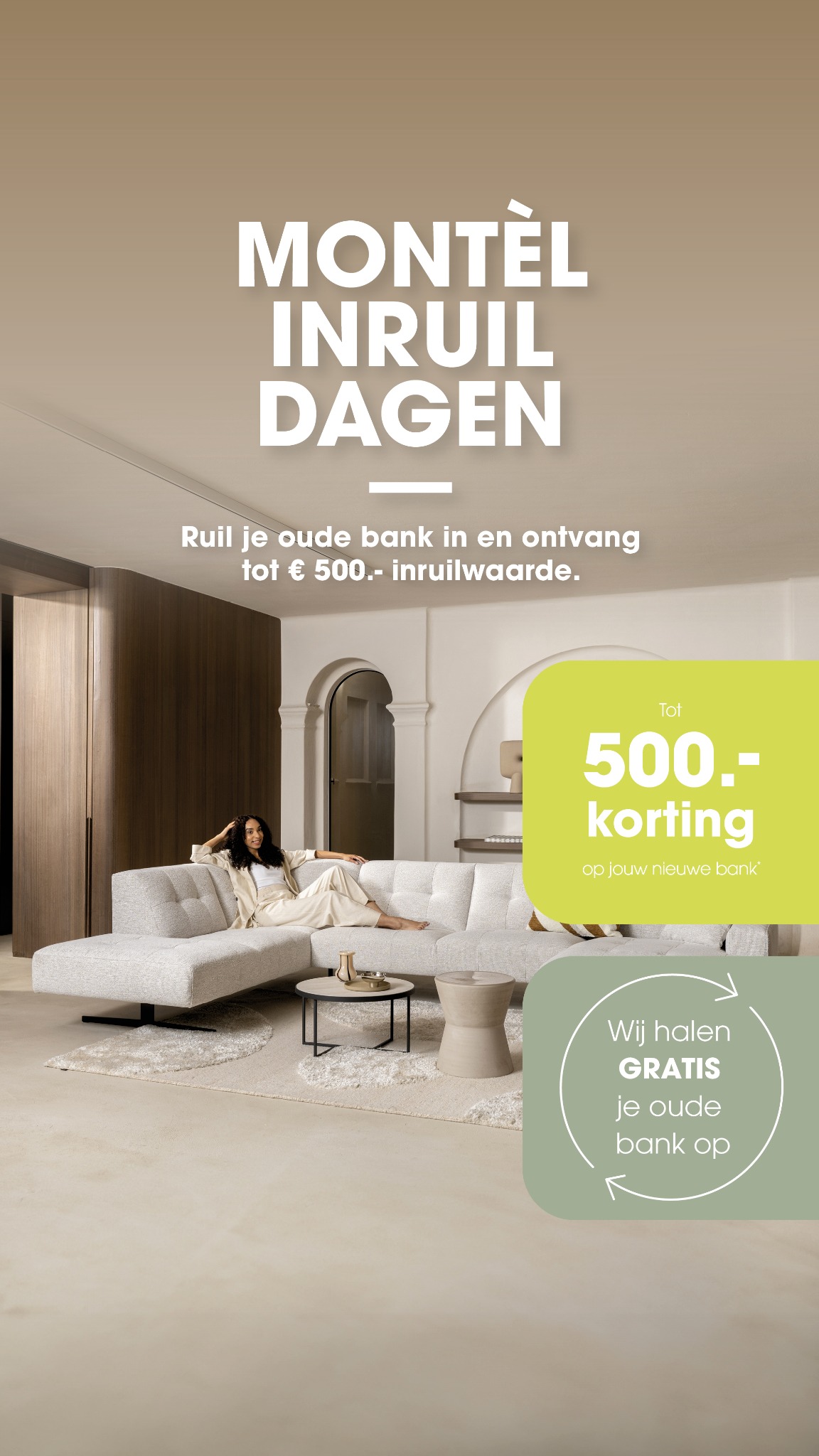 Montèl Facebook ad: Inruildagen: tot € 500.- inruilwaarde*