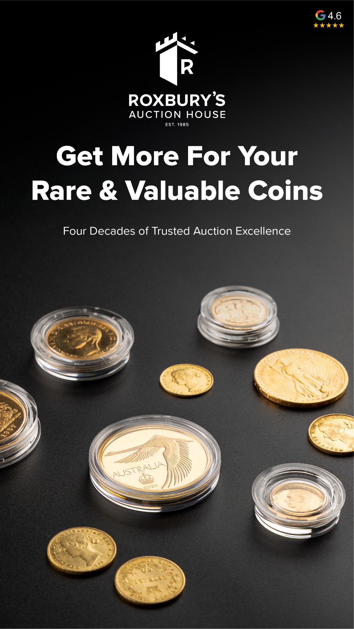 Roxbury's Auction House Facebook ad