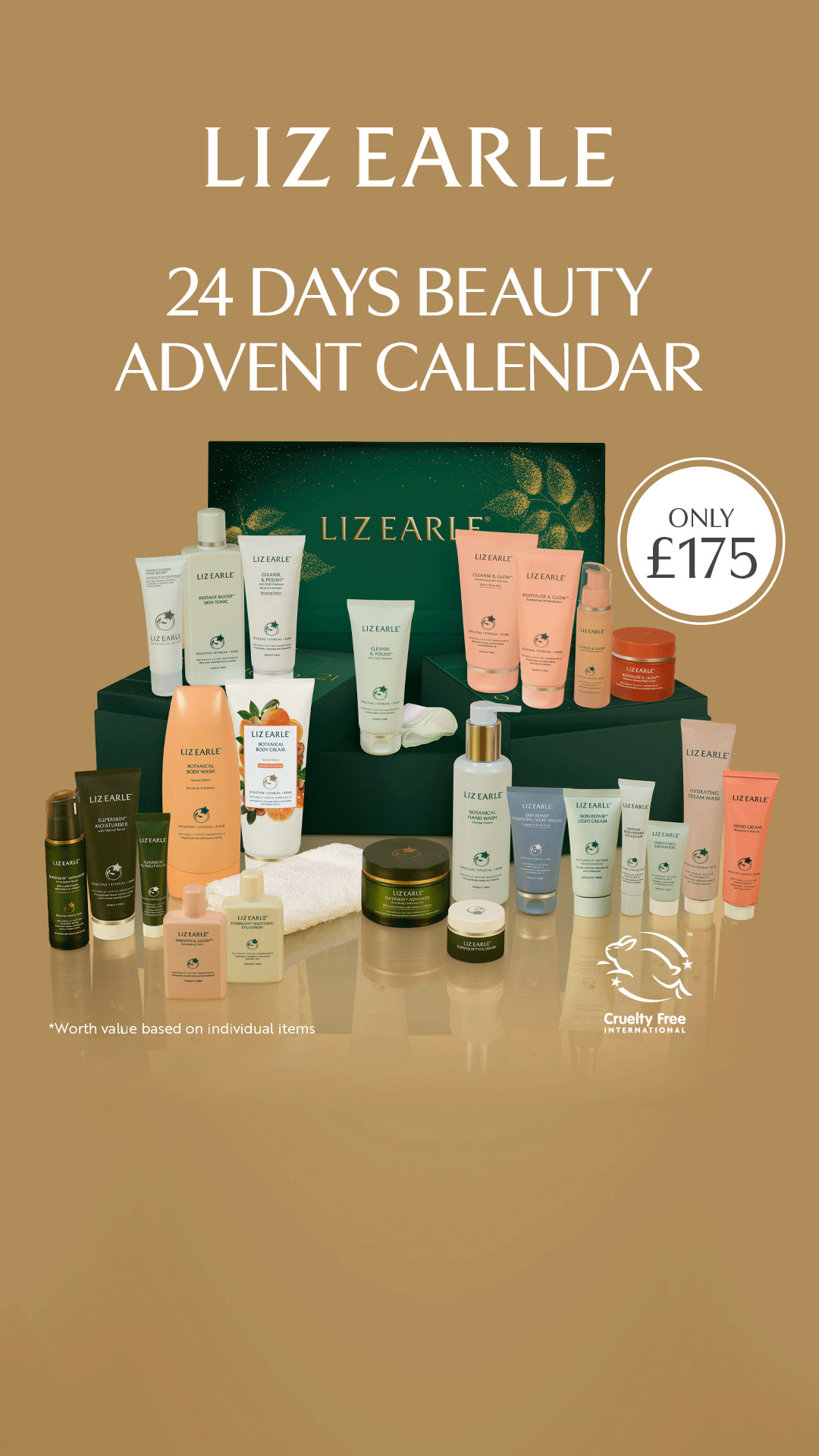 Liz Earle Beauty Co. Facebook ad: Worth over £500, yours for £175