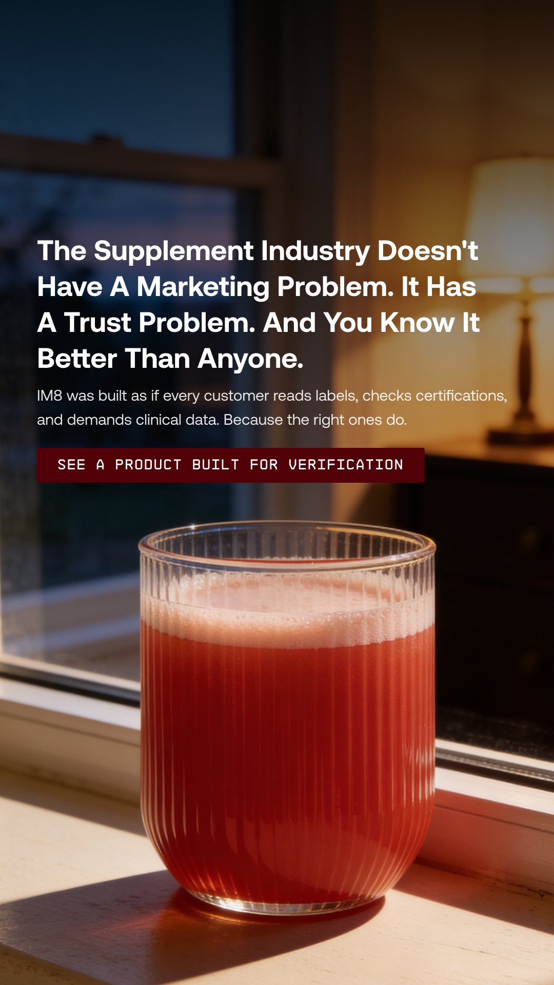 IM8 Facebook ad: Built For People Like You.