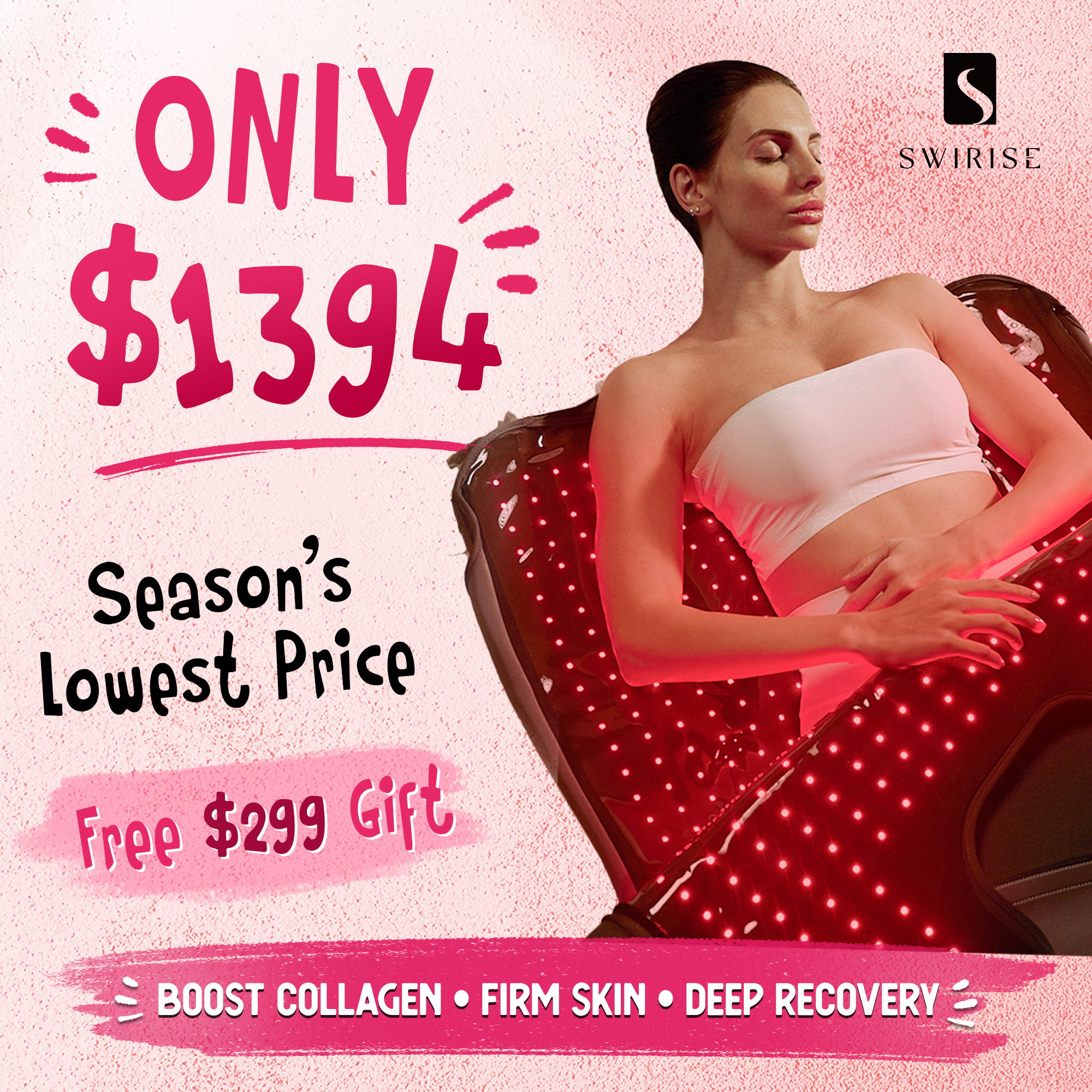 Swirise Global Facebook ad: Save Big with Code MAY1026 & Get Free $299 Gifts