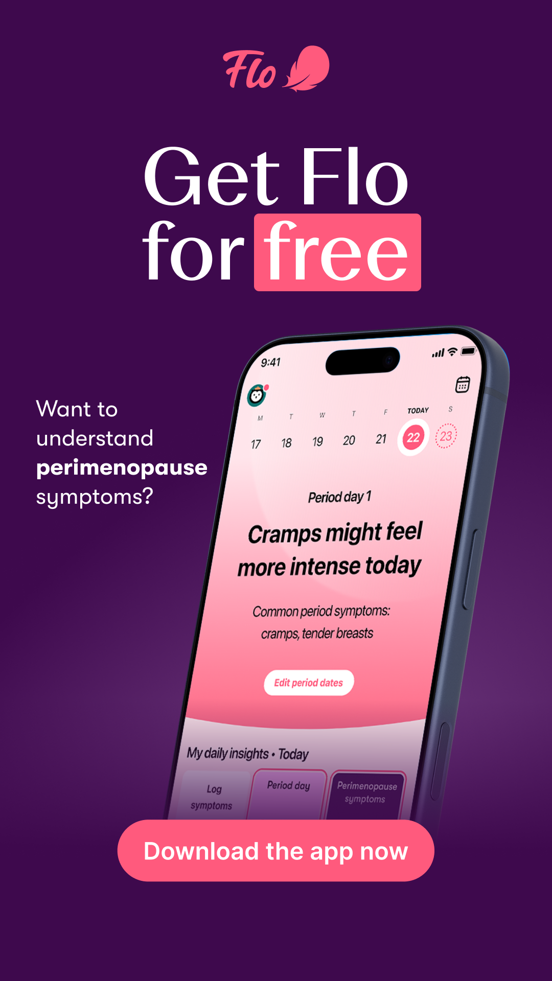 Flo For Perimenopause Facebook ad