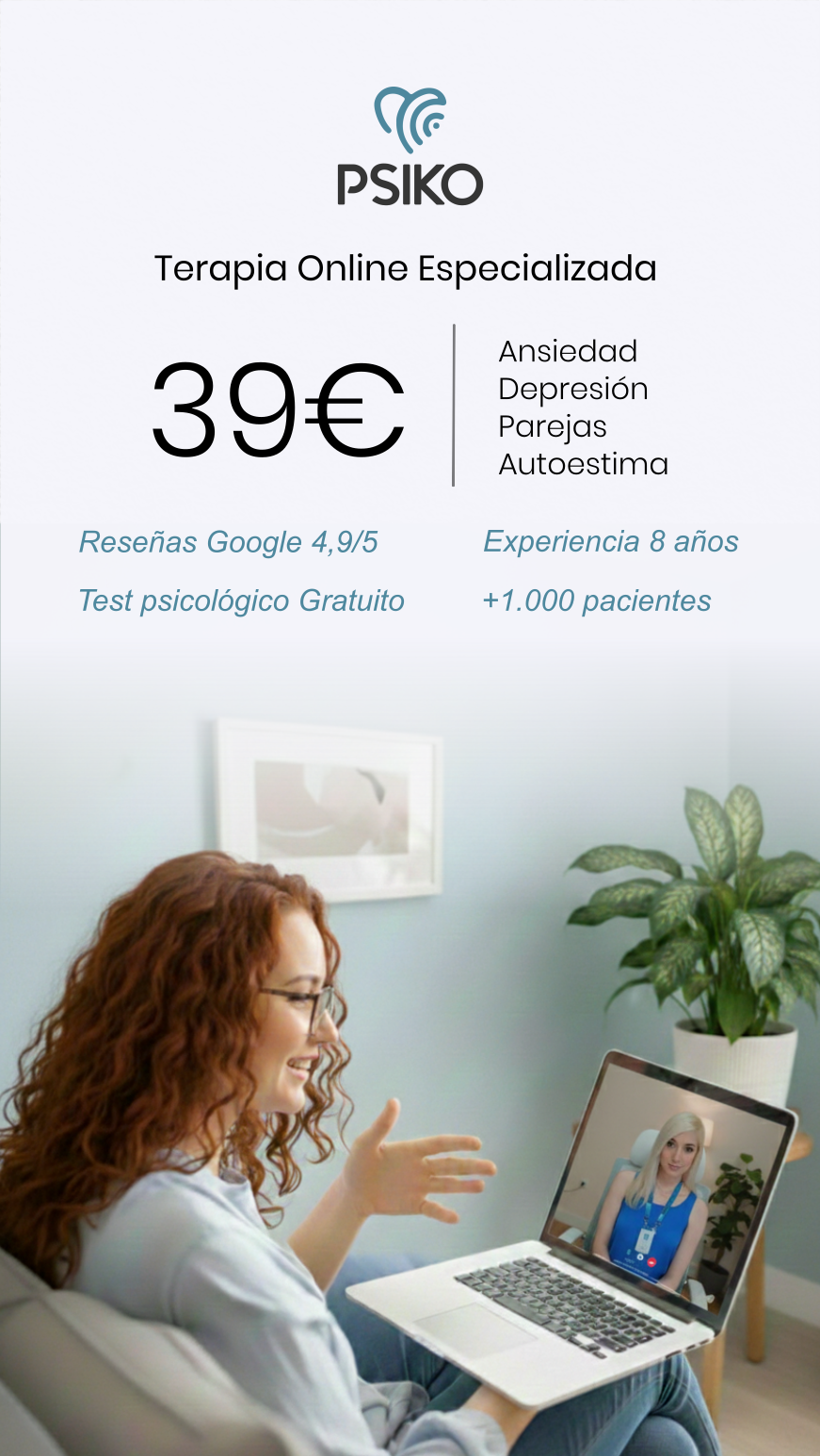 PSIKO - Psicología Online Facebook ad from Mar 13, 2026