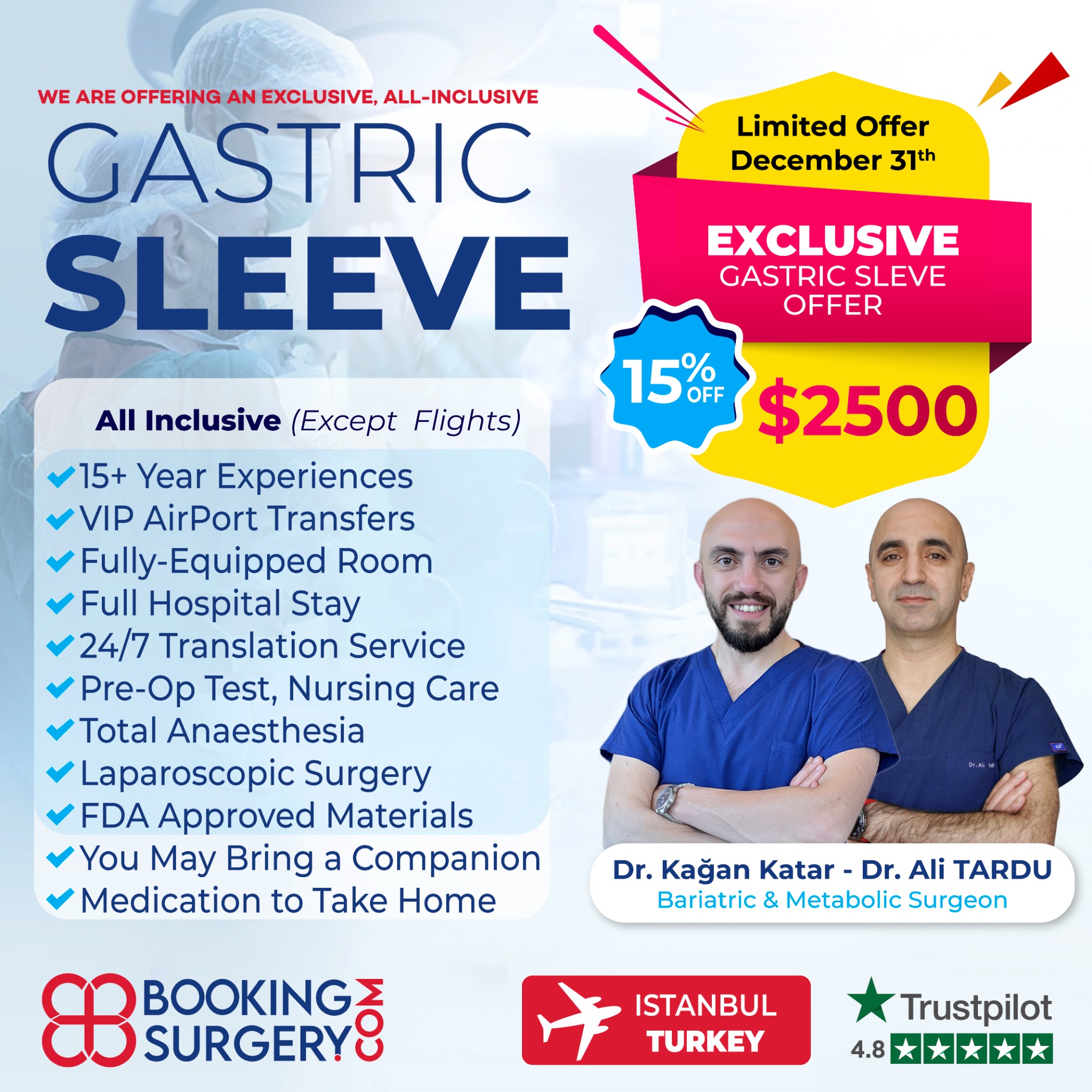 Booking Surgery Facebook ad from Sep 28, 2026