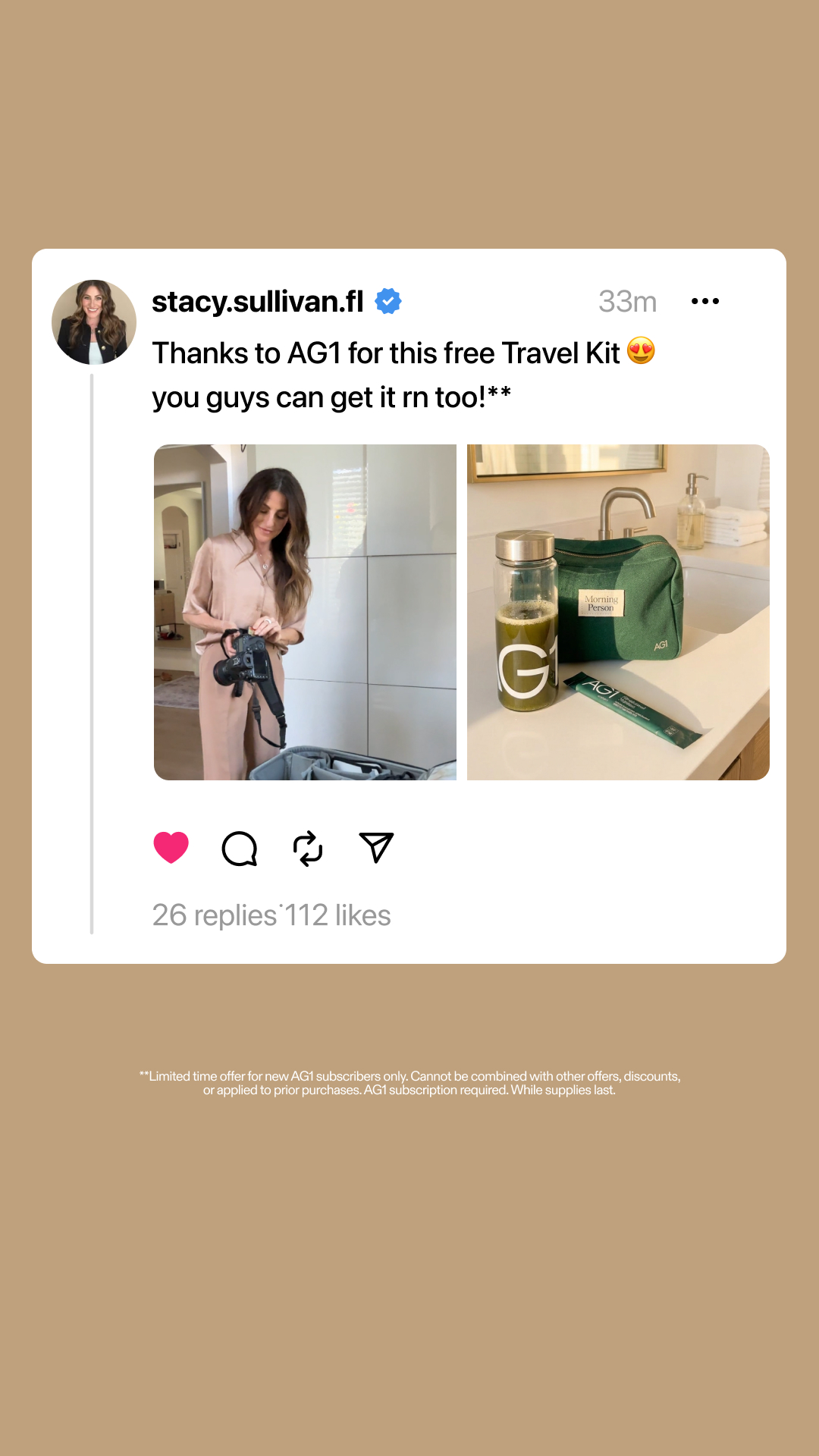AG1 by Athletic Greens Facebook ad