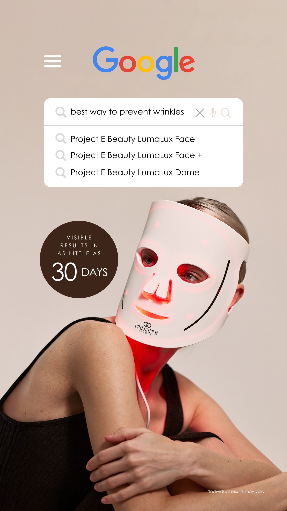 Project E Beauty Facebook ad