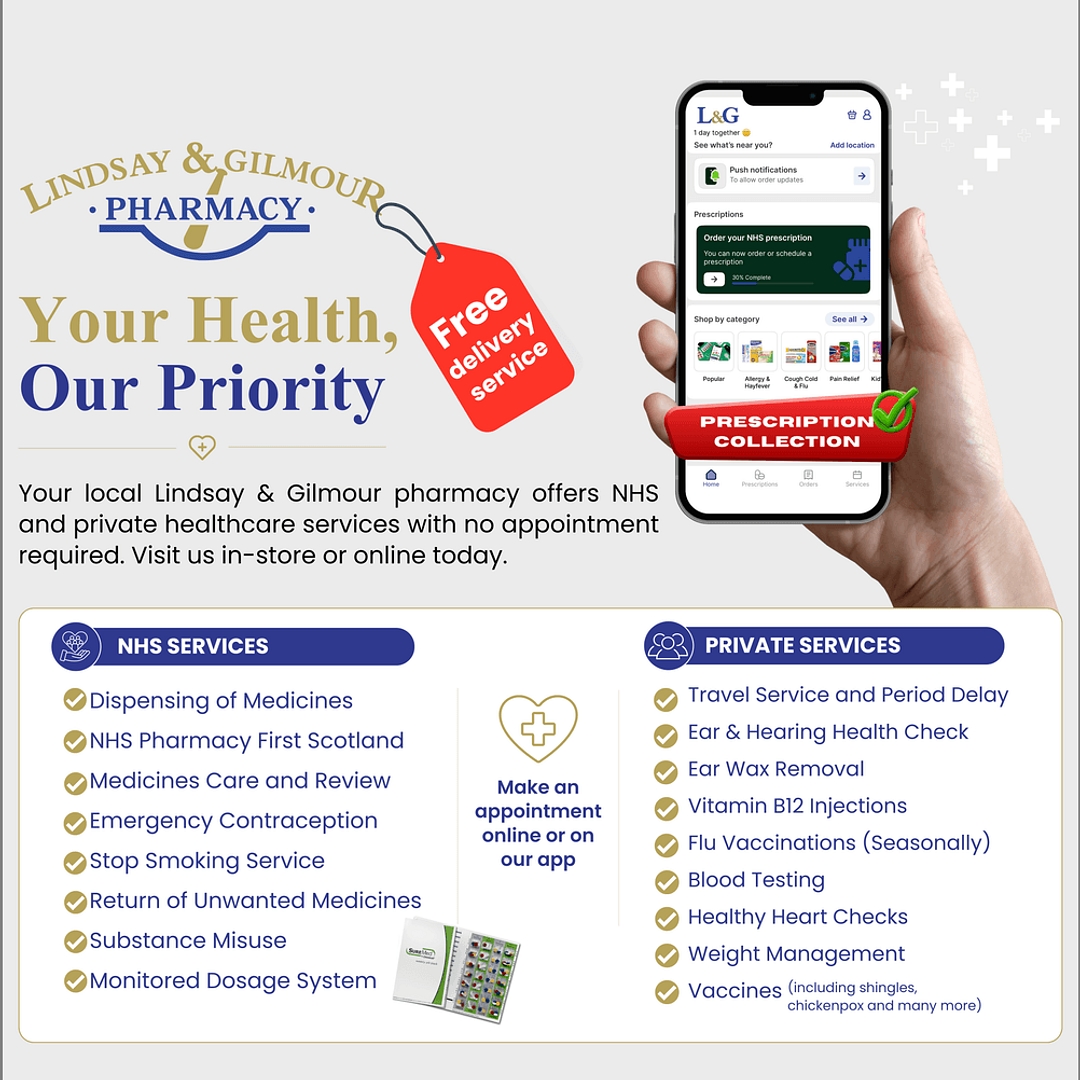 Dunfermline Press Facebook ad: Your Health, Our Priority
