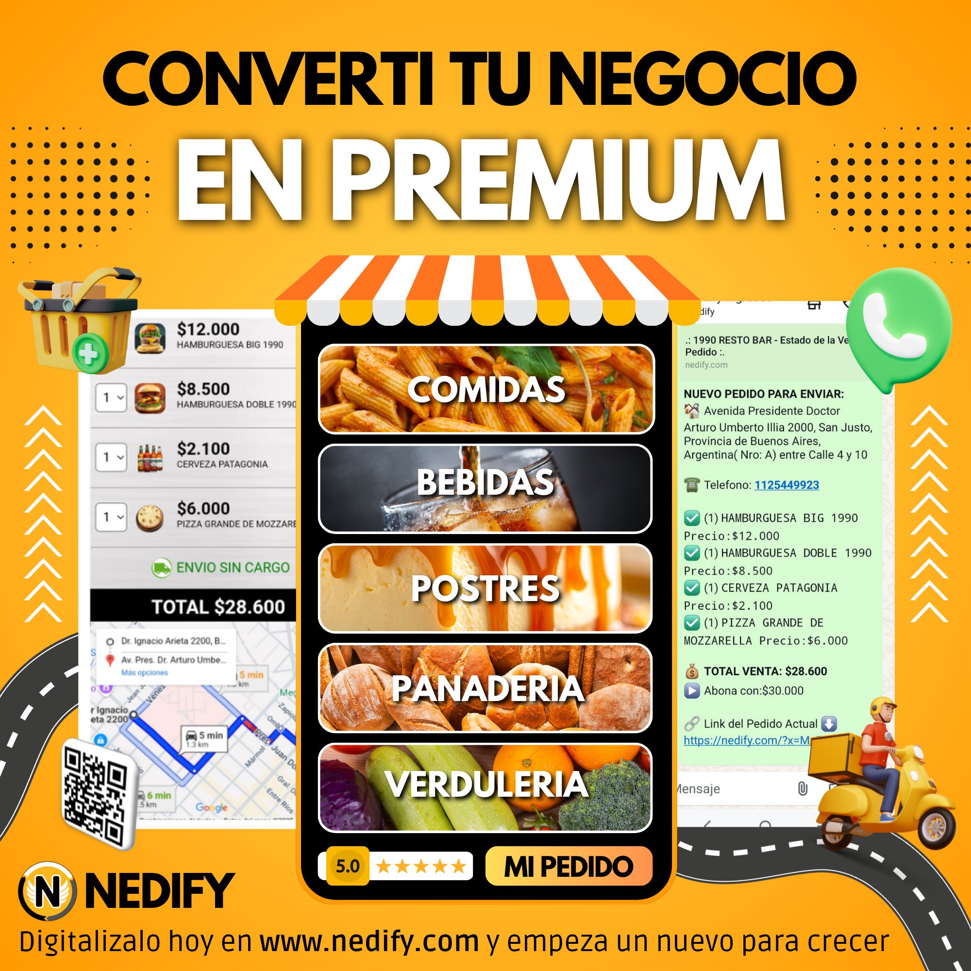 Nedify Facebook ad: Digitaliza tu Negocio en minutos con Nedify - Negocio…