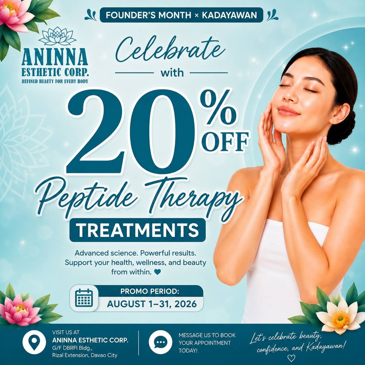 Aninna Esthetic Peptide Wellness Hub Facebook ad: IV WELLNESS DRIPS at ANINNA ESTHETIC CORP.