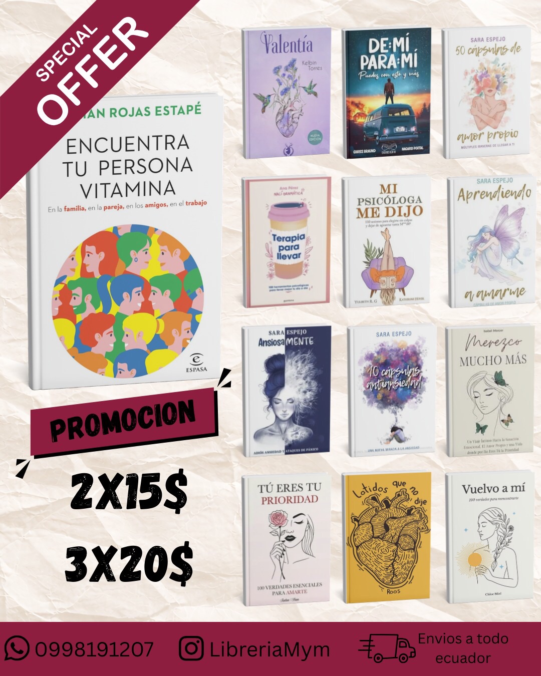 Libreria M&M Facebook ad: ¡Promoción especial de libros!